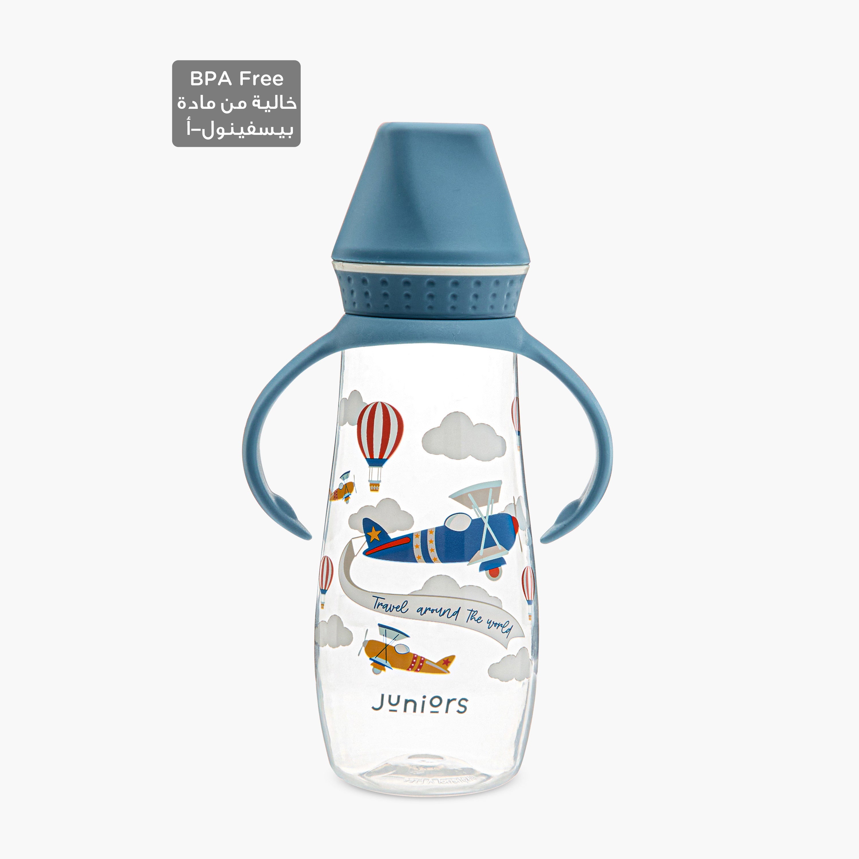 Juniors Printed Feeding Bottle with Handle - 300 ml - Feeding