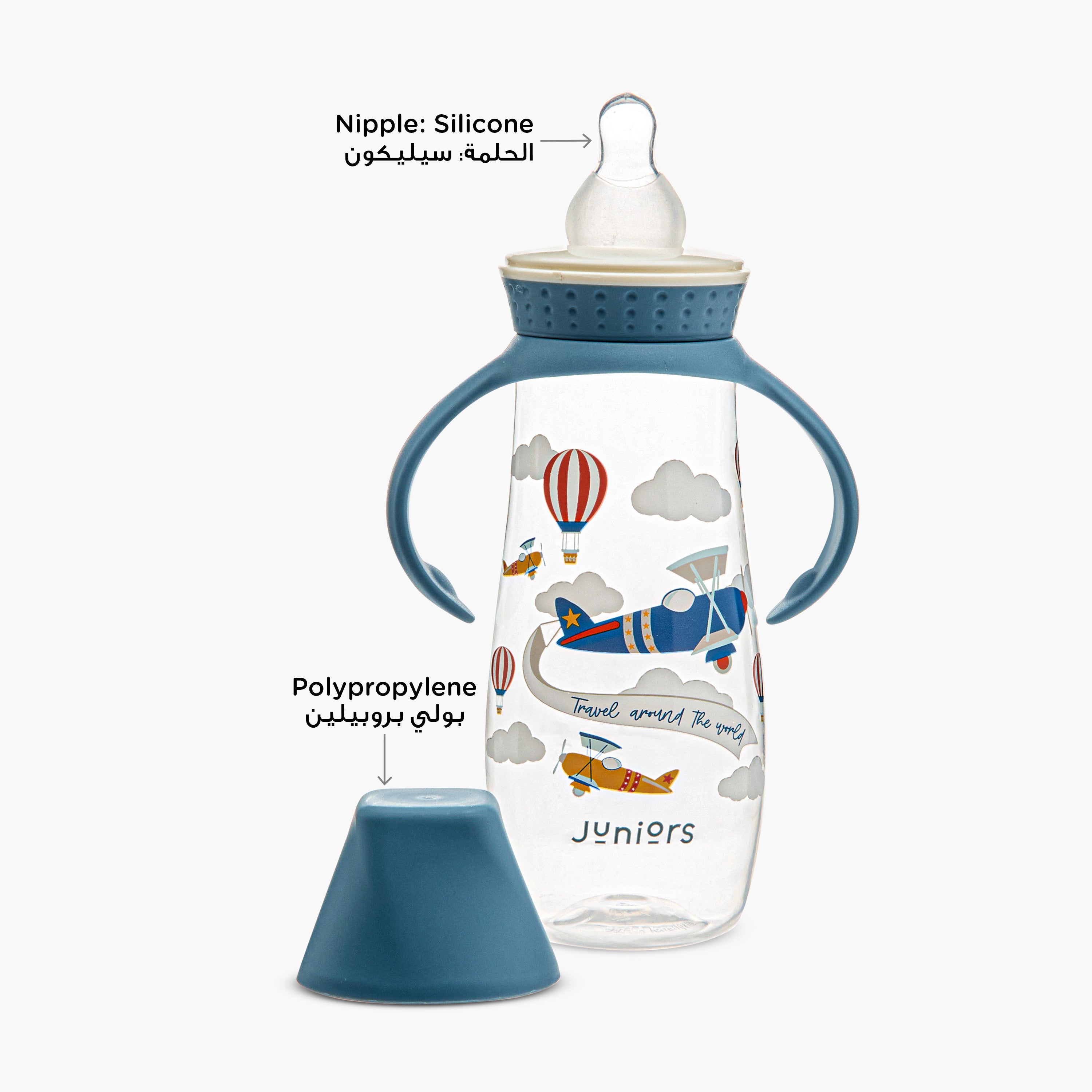 Juniors Printed Feeding Bottle with Handle - 300 ml