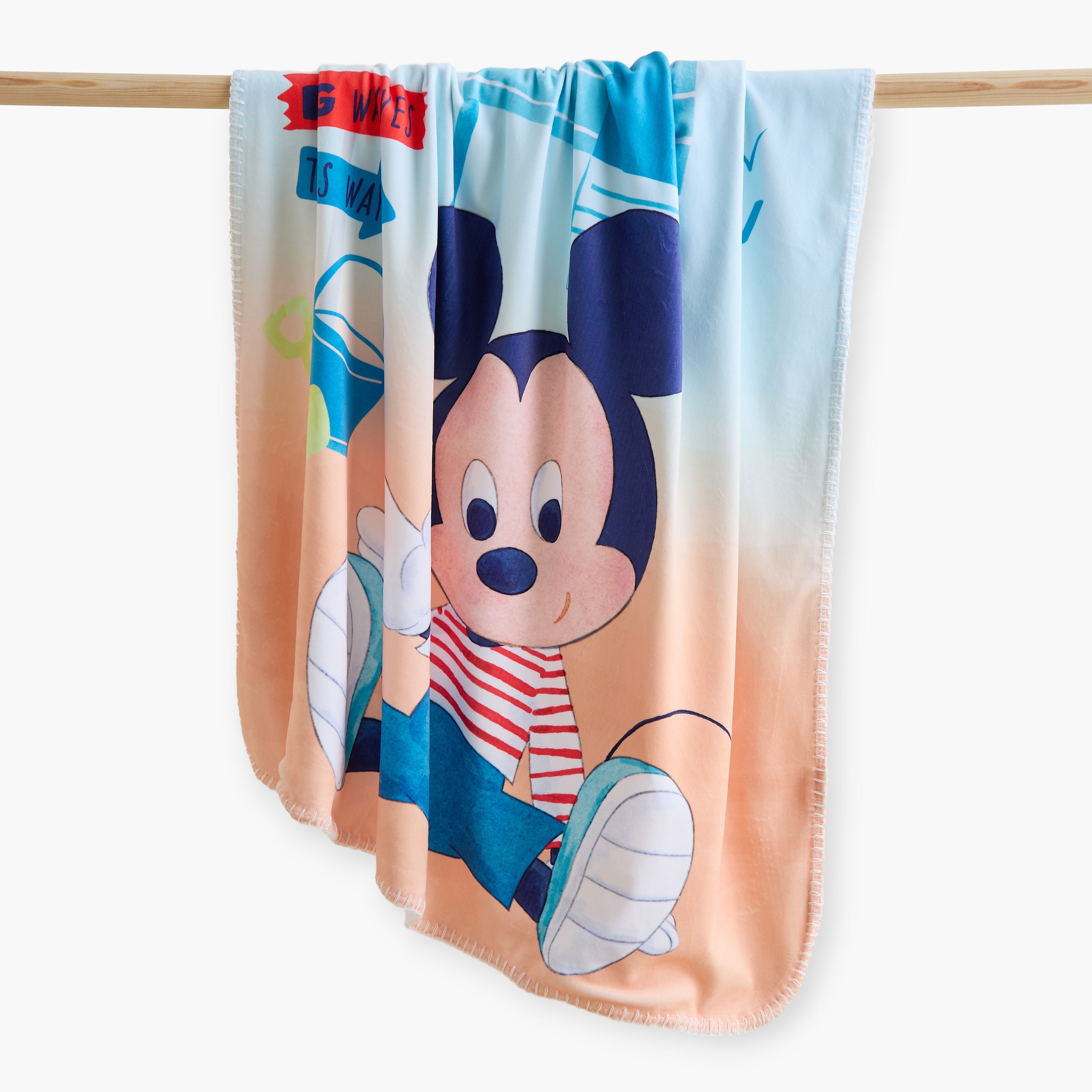 Disney Mickey Mouse Print Raschel Blanket - 80x100 cm