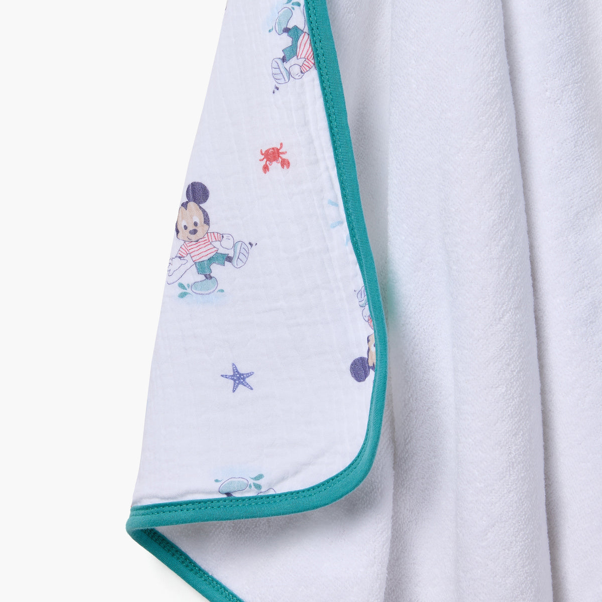 Disney Mickey Mouse Print Hooded Towel - 75x75 cm
