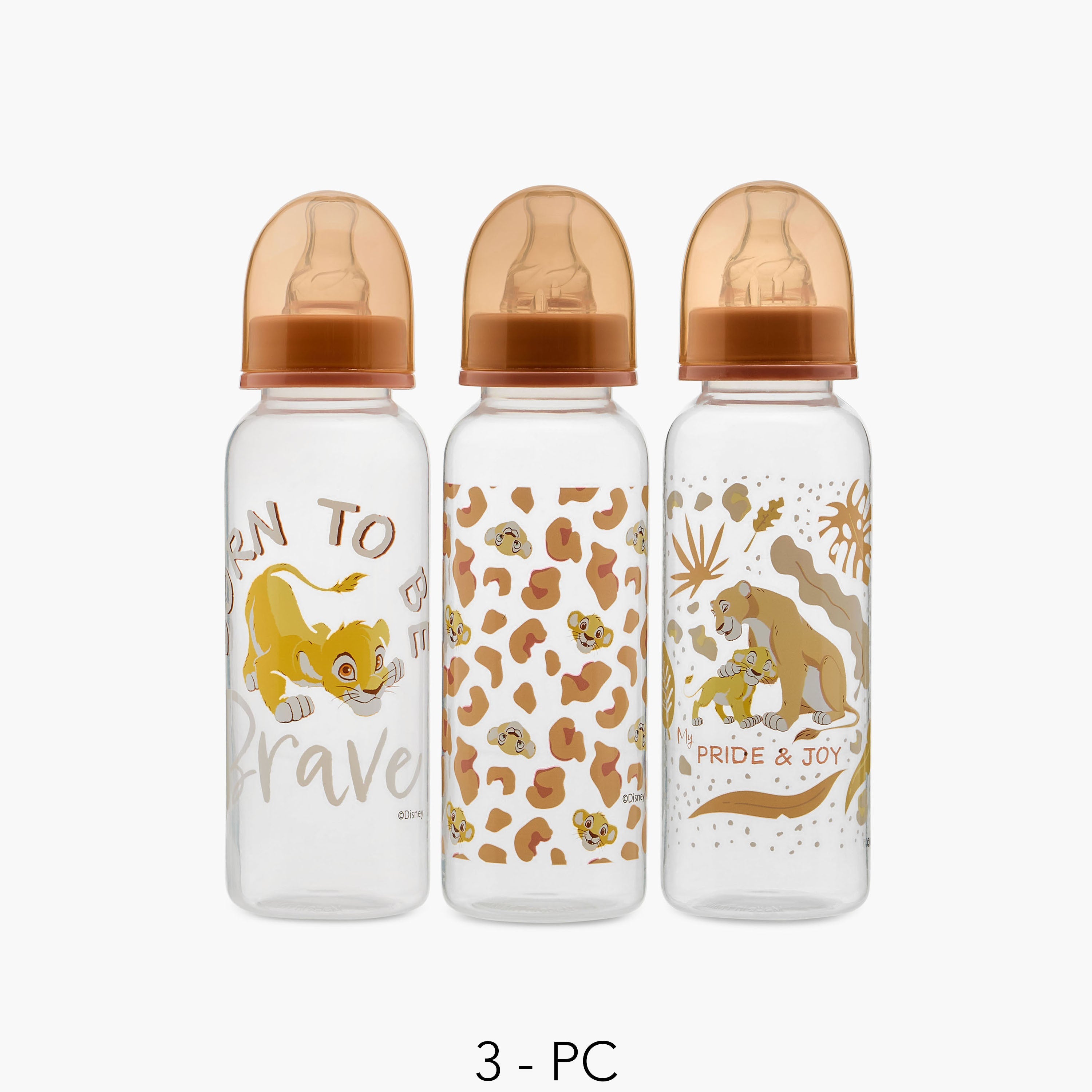 Disney Mickey and Friends Print 3-Piece Feeding Bottle Set
