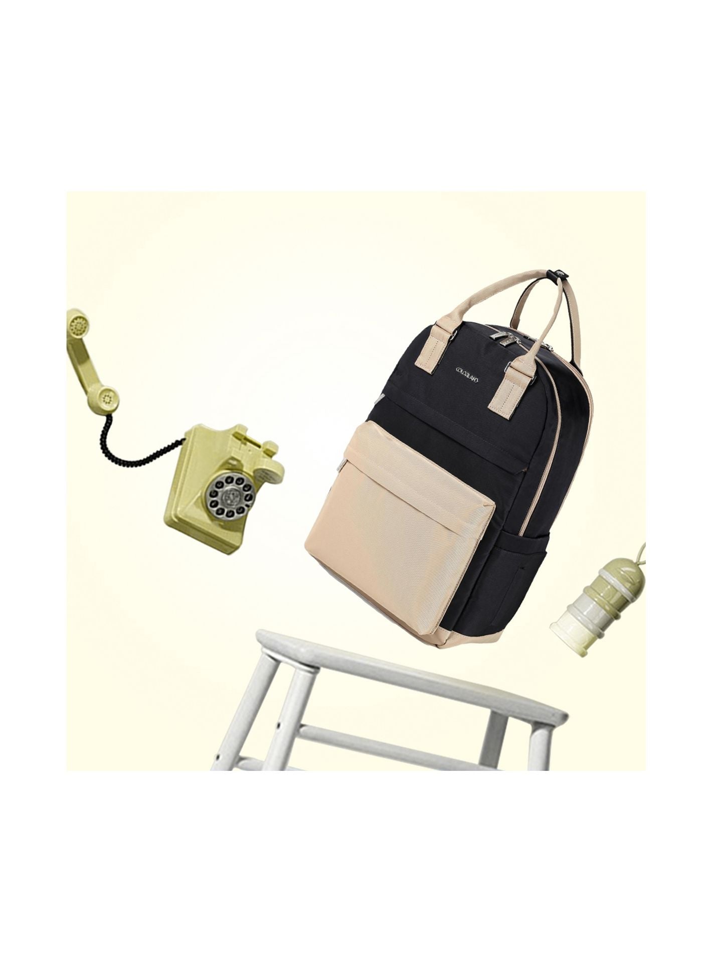 Little Story Kenzie Travel Diaper Backpack with Insulated Bottle Pocket-baby-gear-diaperbags-image-12