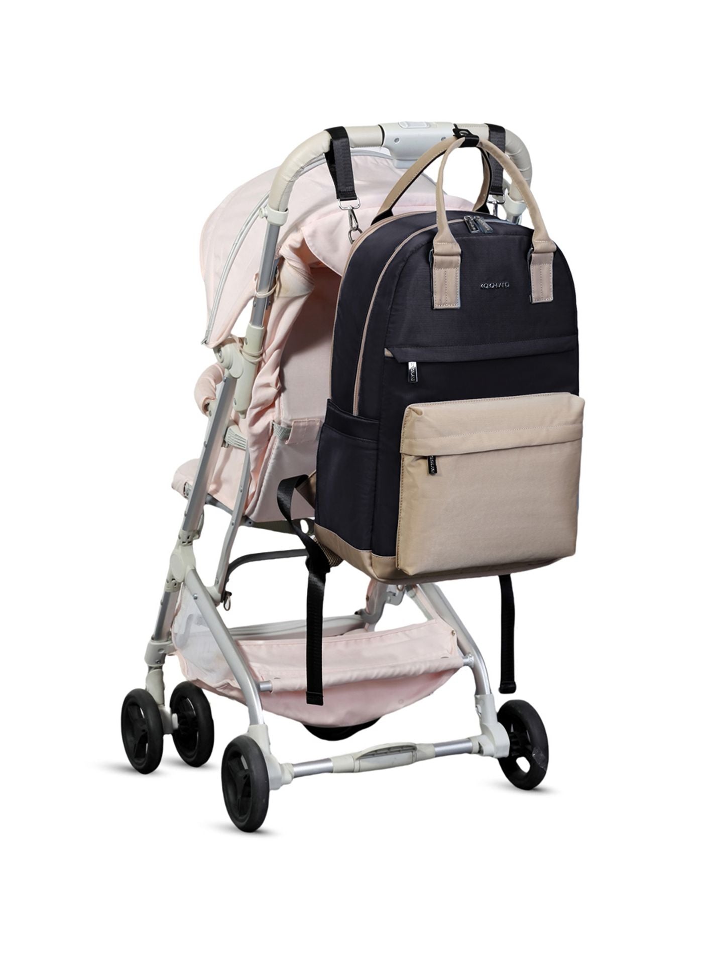Little Story Kenzie Travel Diaper Backpack with Insulated Bottle Pocket-baby-gear-diaperbags-image-5