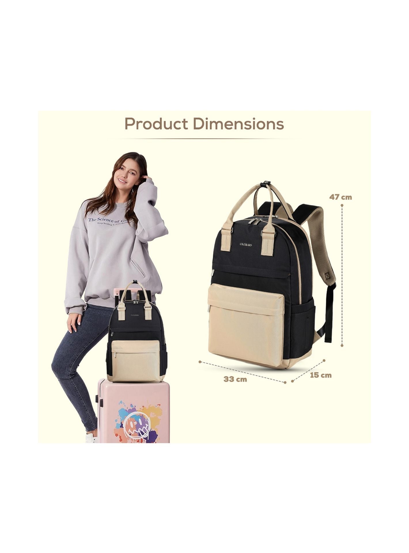 Little Story Kenzie Travel Diaper Backpack with Insulated Bottle Pocket-baby-gear-diaperbags-image-6