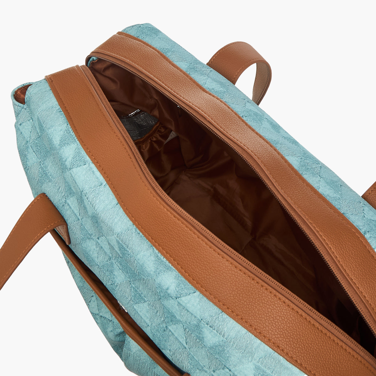 Giggles Denim Diaper Bag with Double Handle and Zip Closure