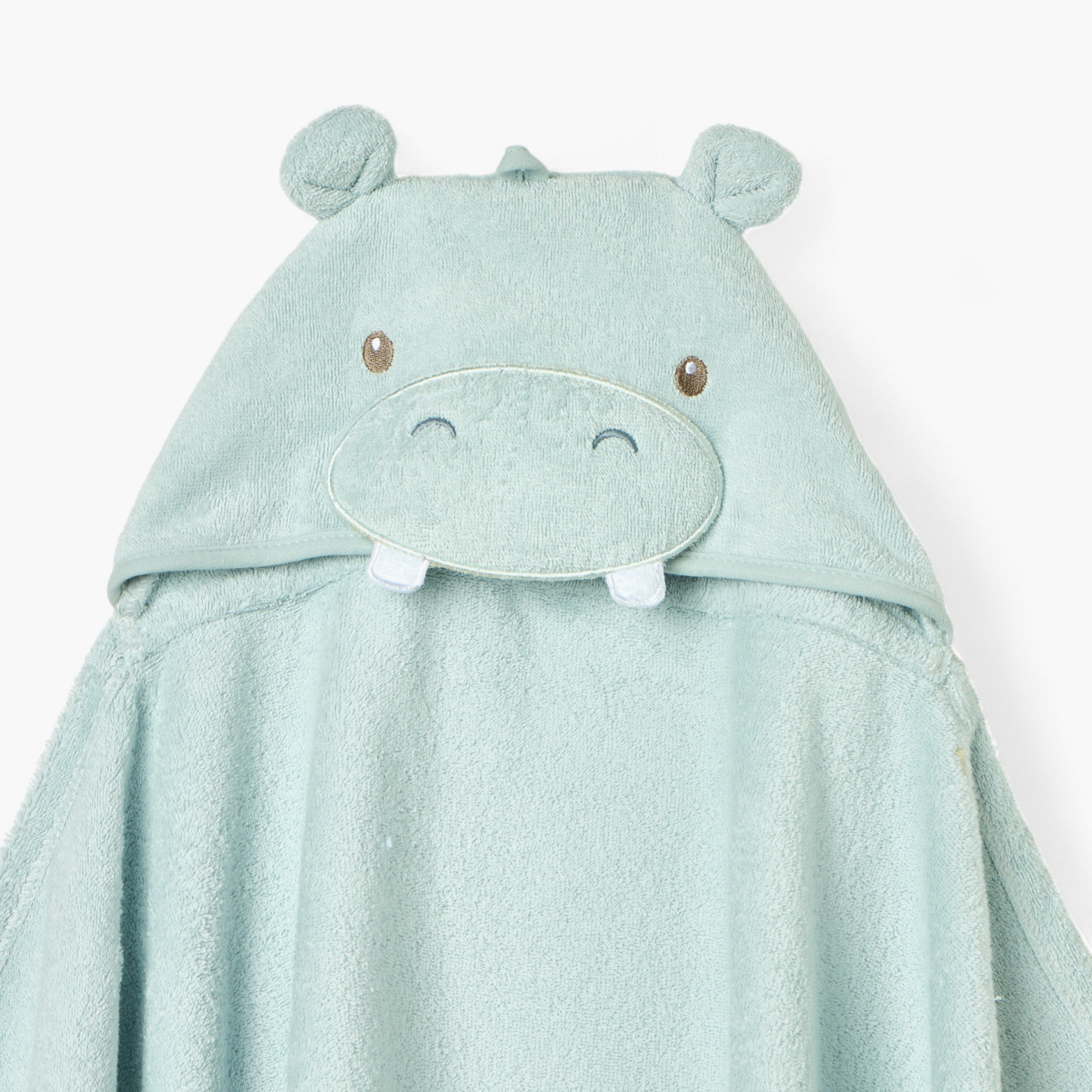 Juniors Hippo Applique Hooded Towel - 68x94 cm