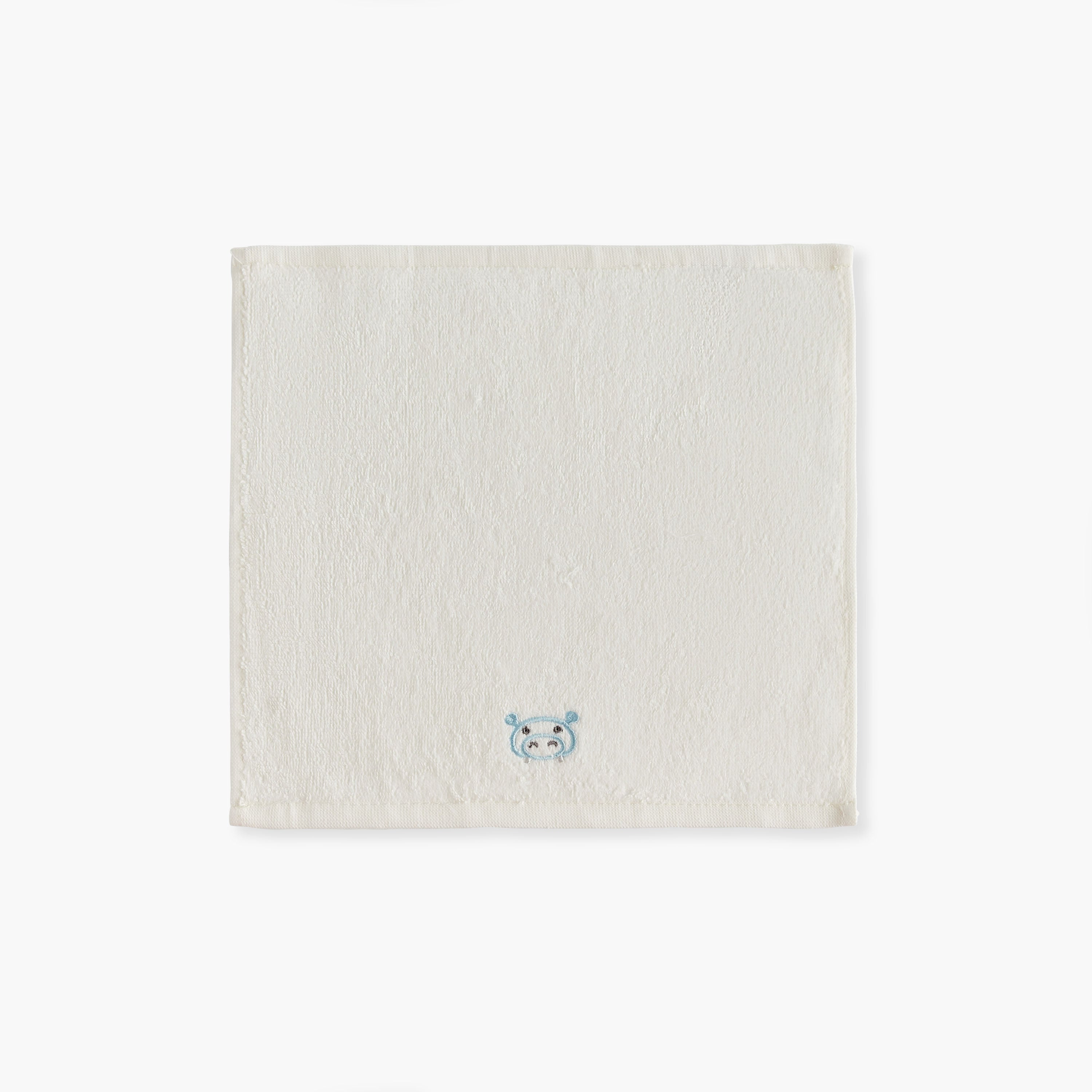 Juniors 4-Piece Hippo Embroidered Wash Cloth Set - 26x26 cm