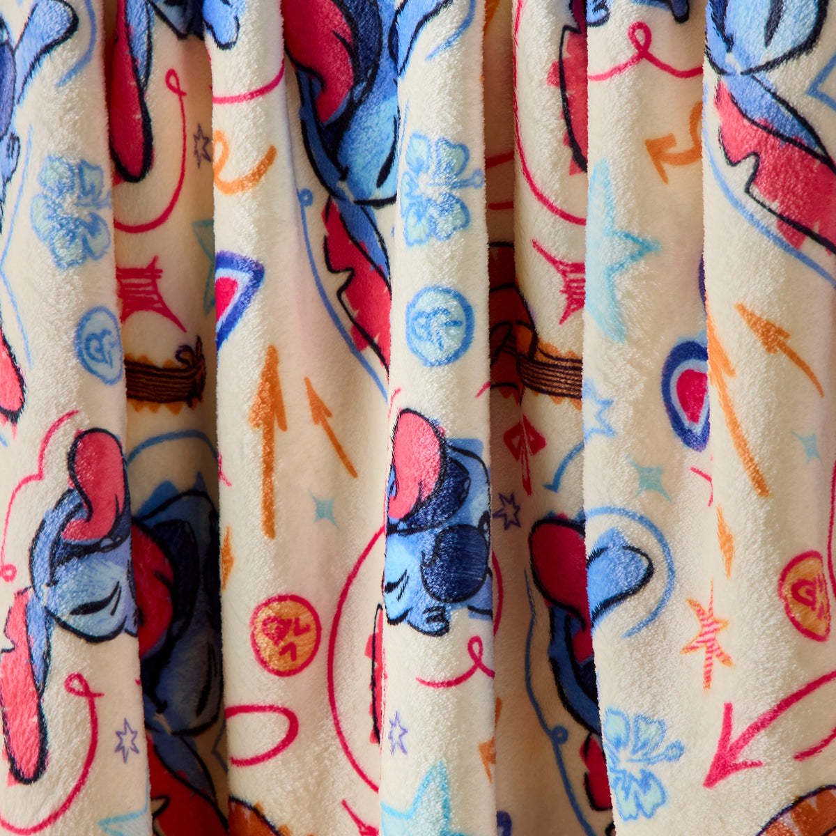 Juniors Stitch Print Fleece Blanket - 130x170 cm