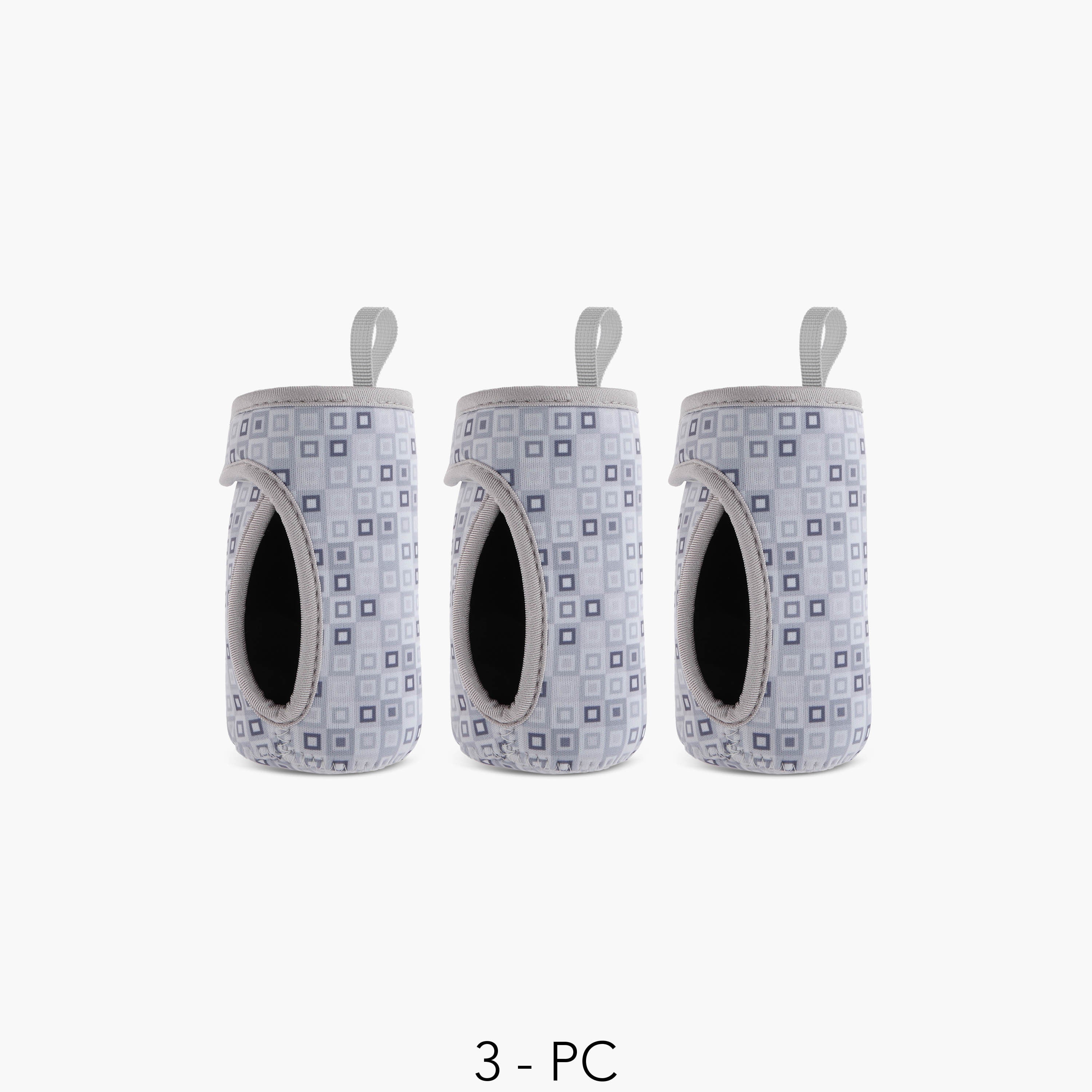 Juniors Checked Medium Bottle Cover - Set of 3 - HomeBabyFeedingFeeding BottlesBottle Covers