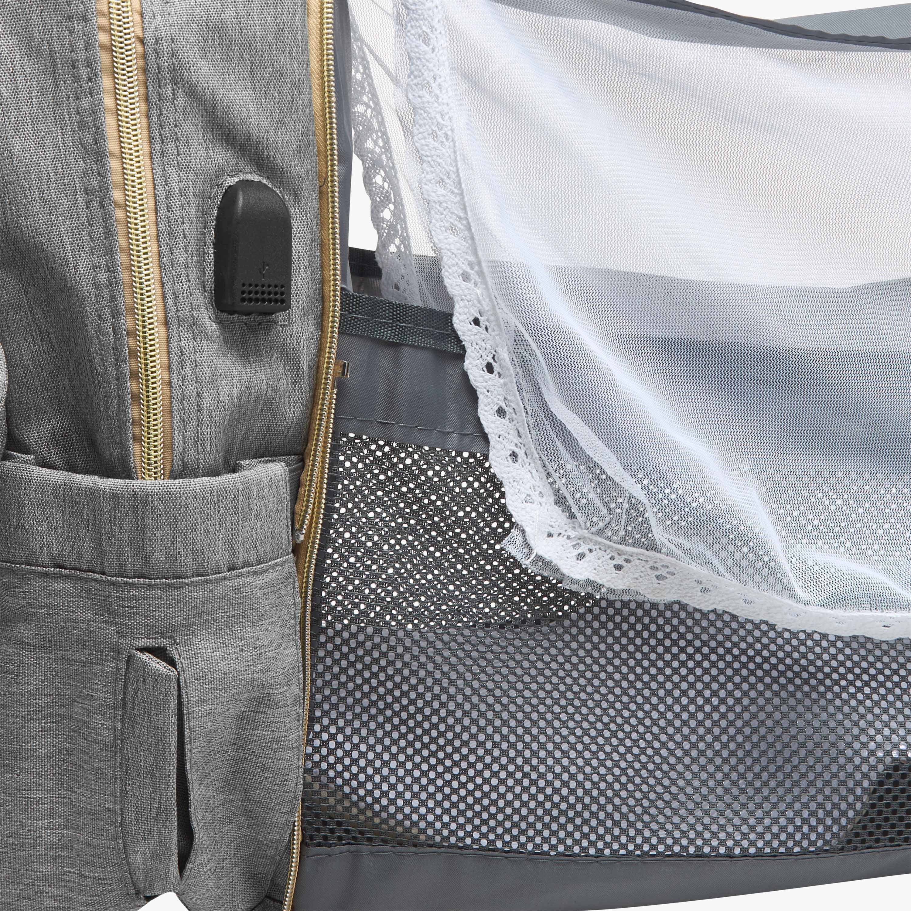 Juniors Quilted Diaper Backpack with Bed