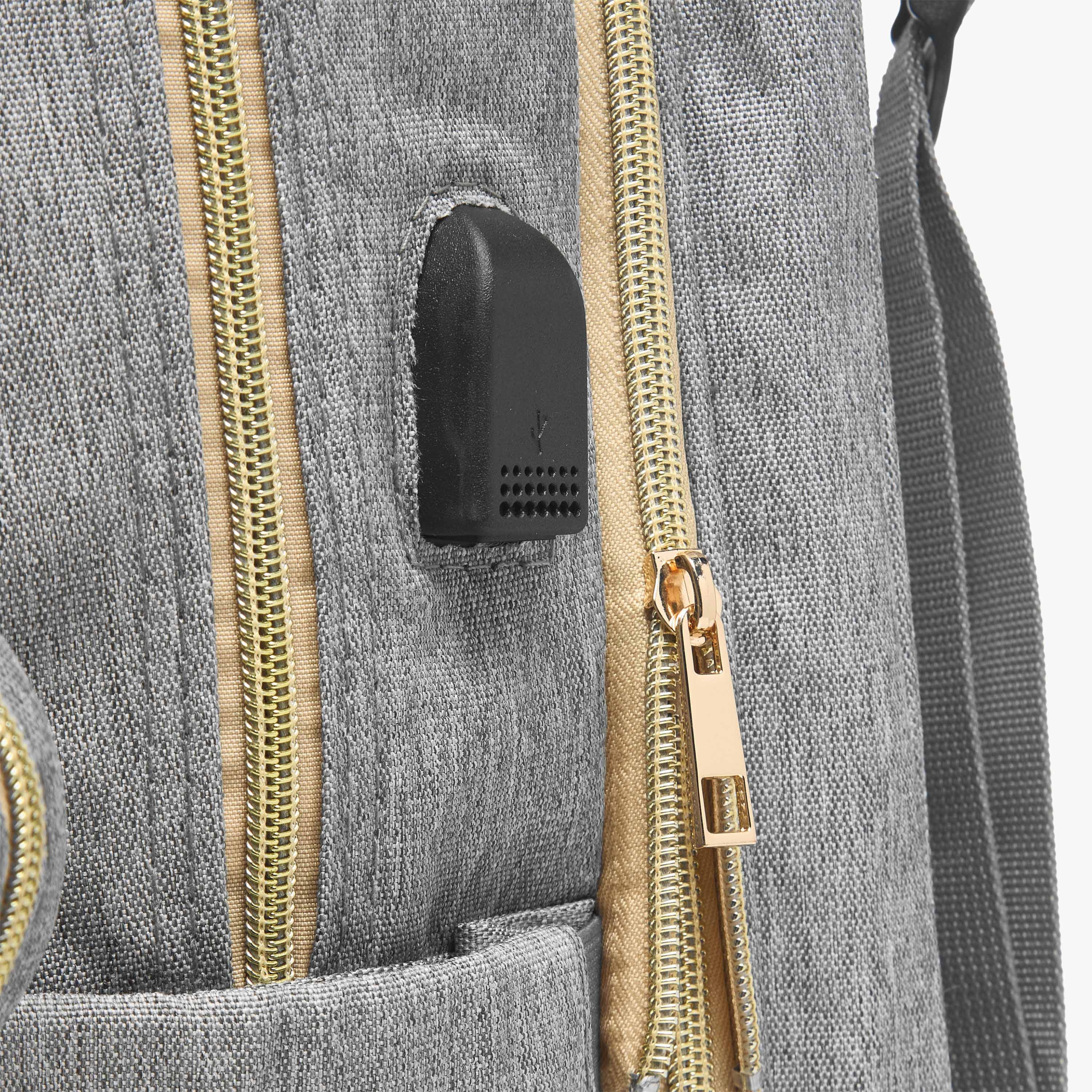 Juniors Quilted Diaper Backpack with Bed