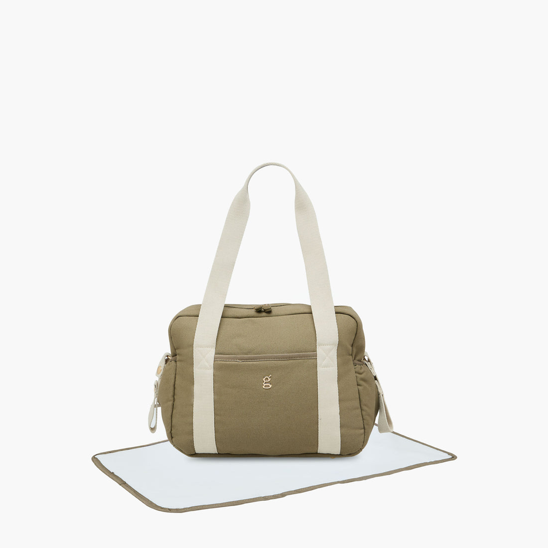Giggles Solid Diaper Bag with Double Handles - Green