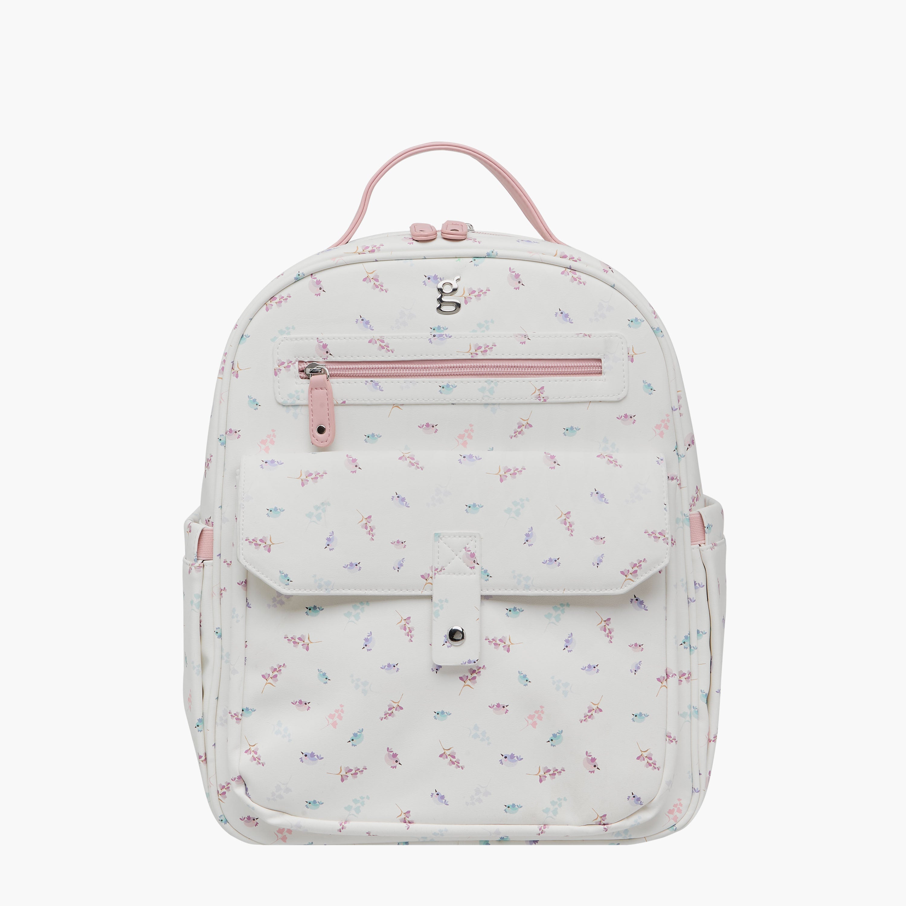 Giggles Bird Print Diaper Backpack with Adjustable Straps
