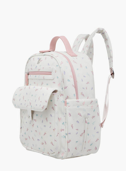 Giggles Bird Print Diaper Backpack with Adjustable Straps-baby-gear-diaperbags-image-4