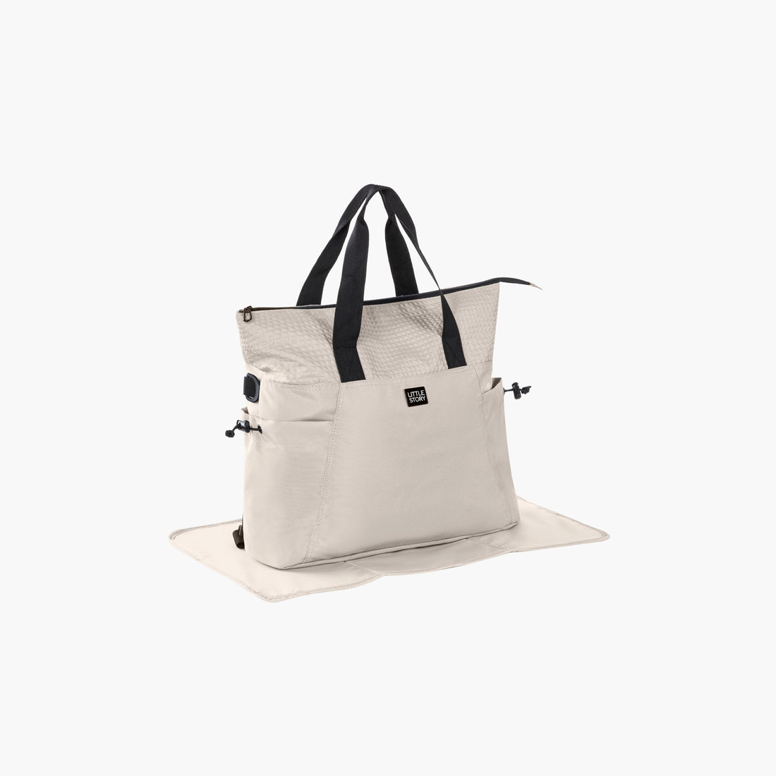 Little Story Mommy Diaper Bag with Changing Mat - Beige