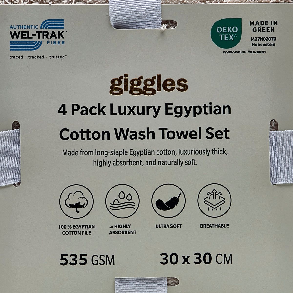 Pack of 4 Luxury Egyptian Towel with Waffle border