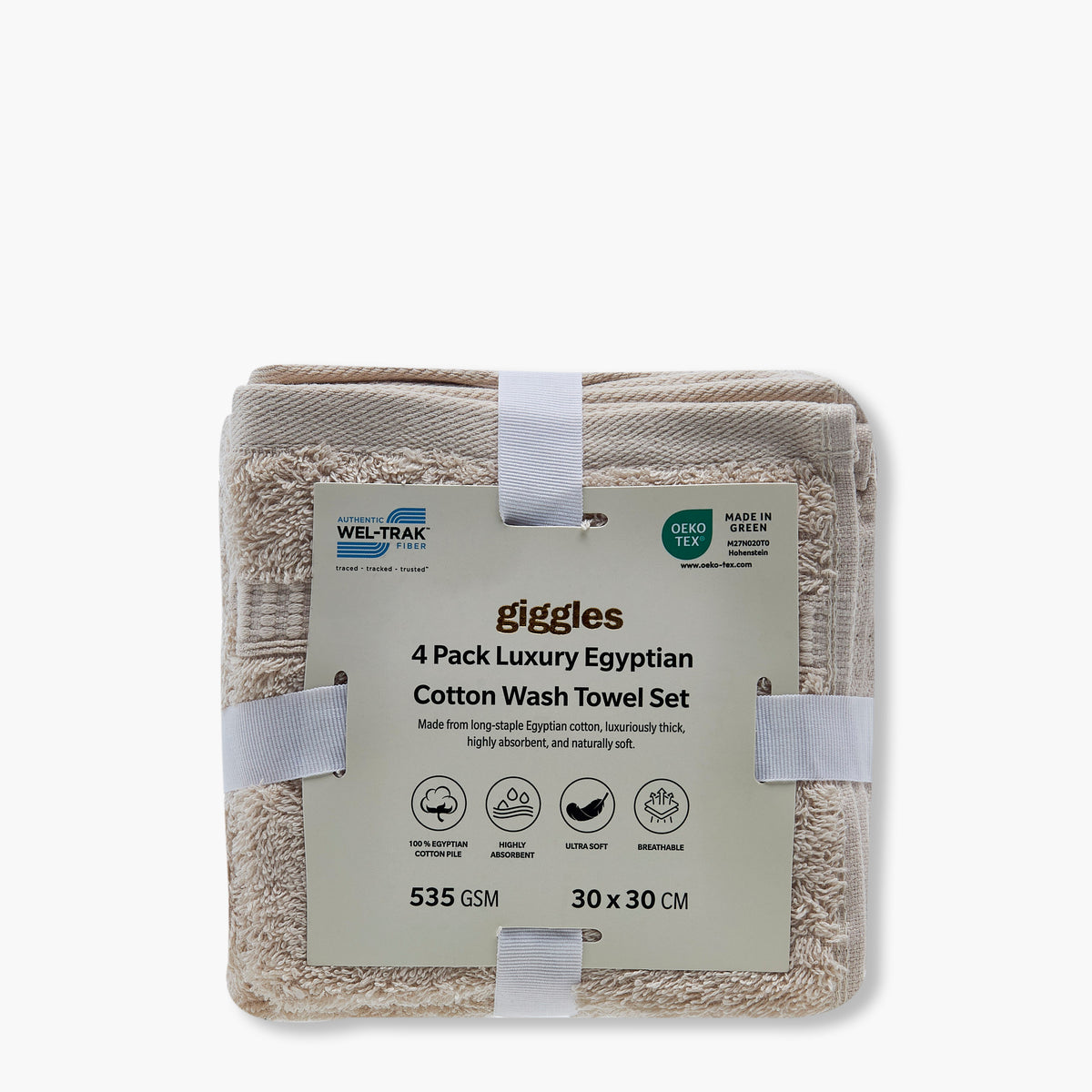 Pack of 4 Luxury Egyptian Towel with Waffle border