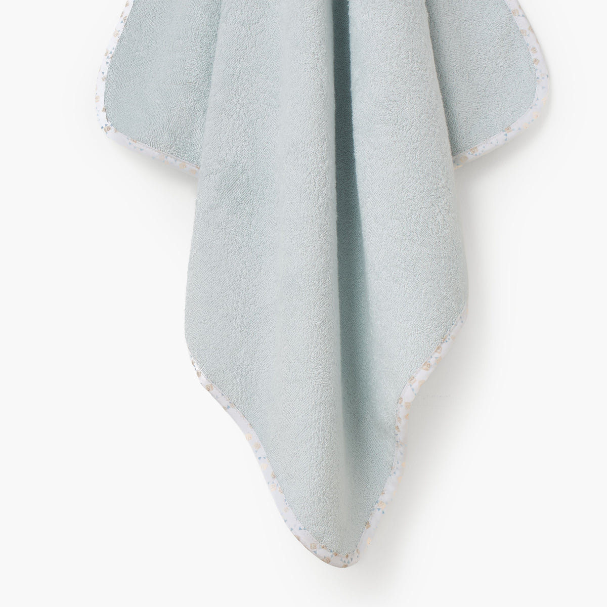 Turkish Hooded Cotton Towel with Rocking Horse applique - Blue