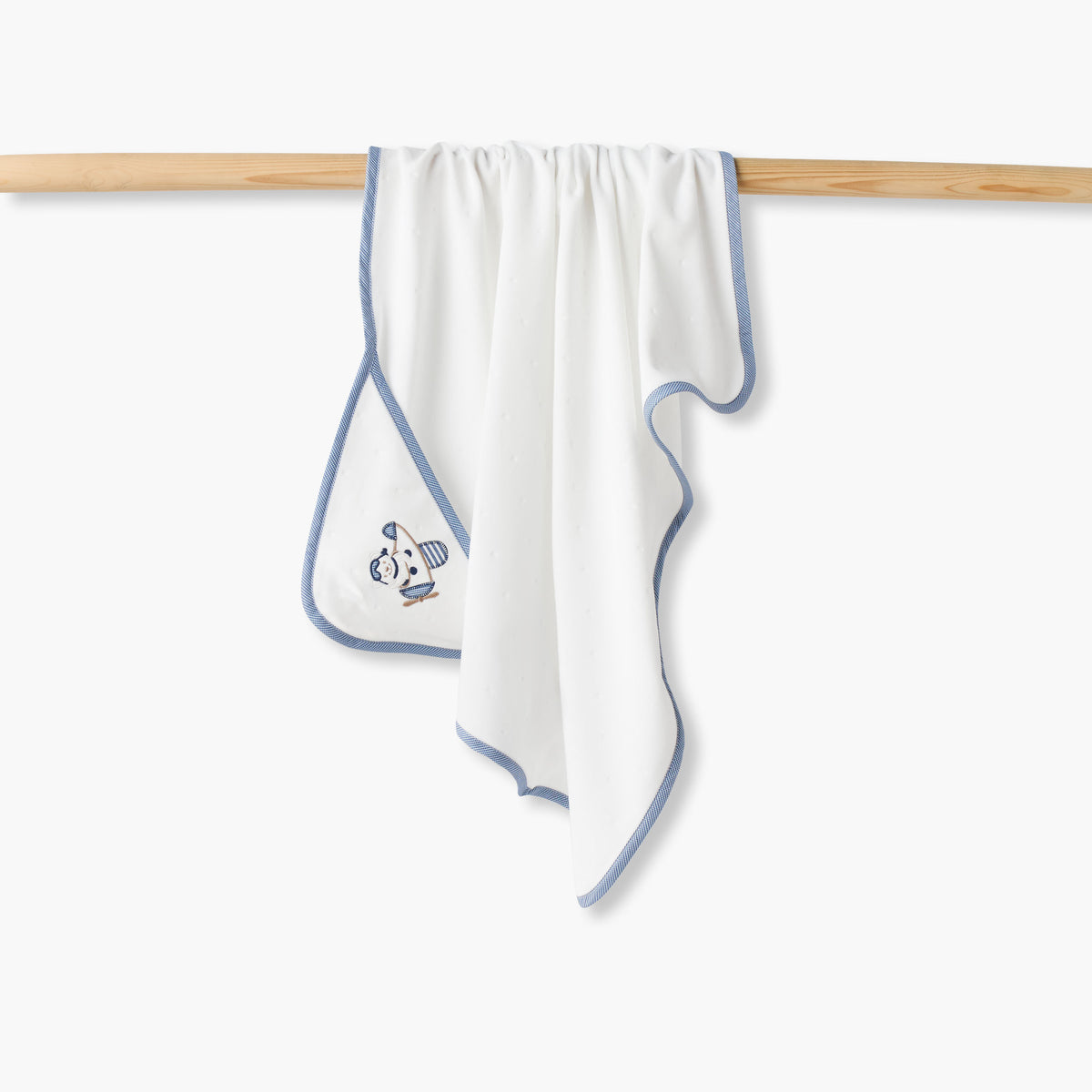 Giggles Receiving Blanket with Hood, 80x80 cm