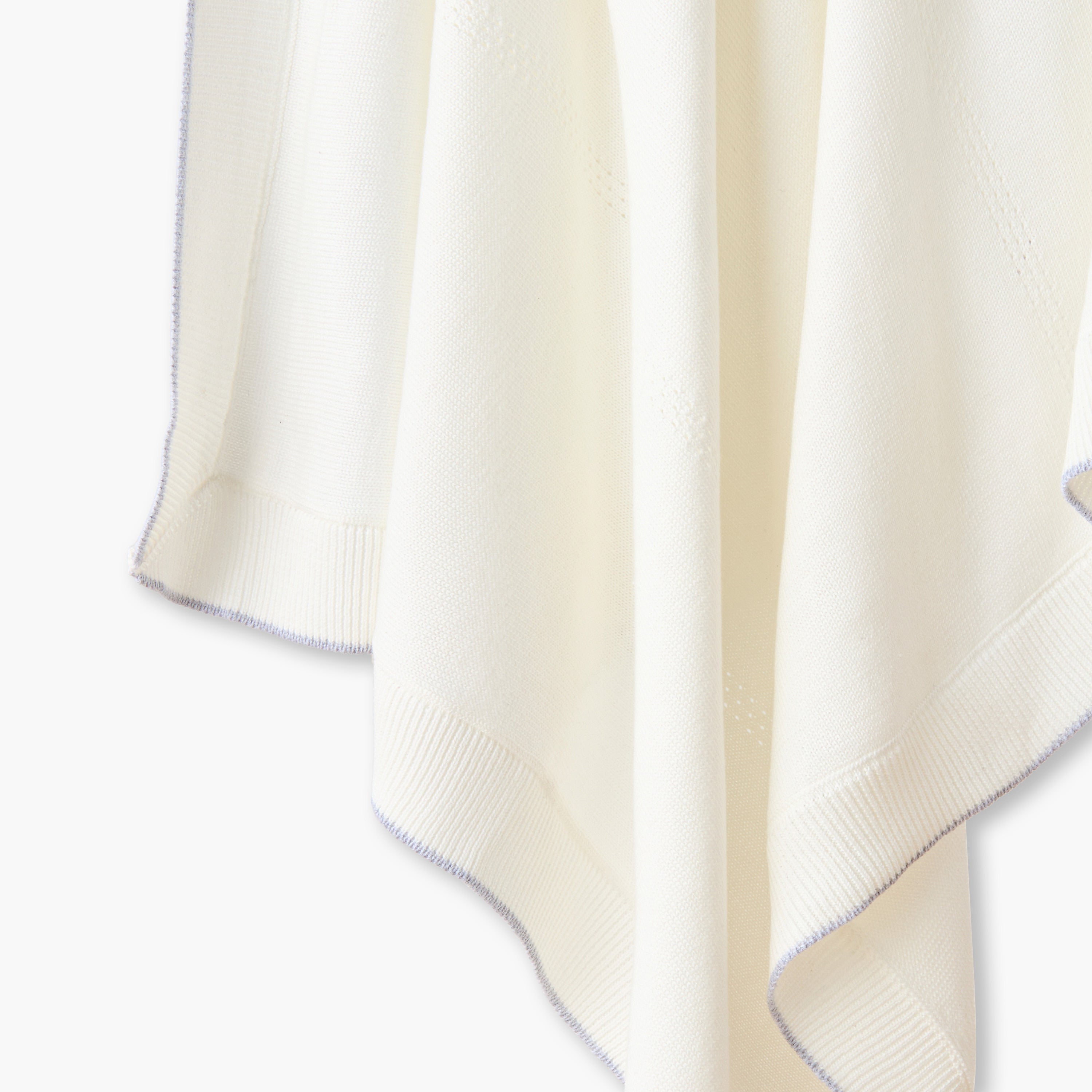 Pack of 3 Juniors Receiving Blanket with Ribbed Design, 80x100 cm