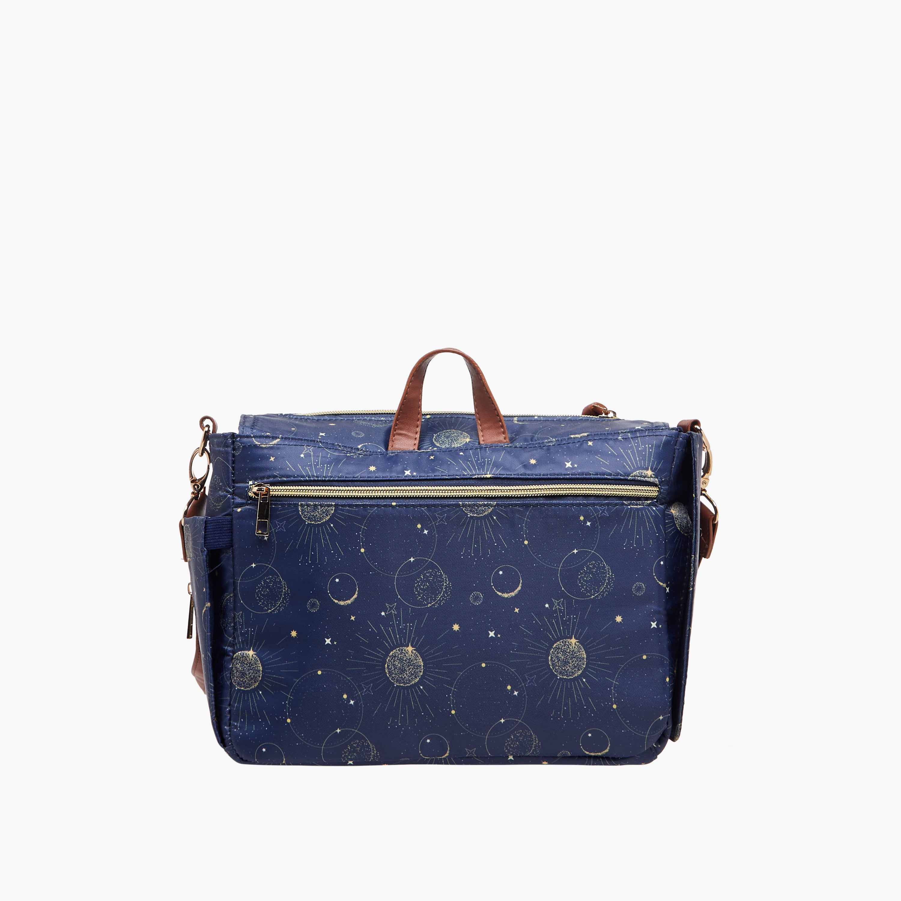 Juniors Space Print Diaper Bag with Changing Mat
