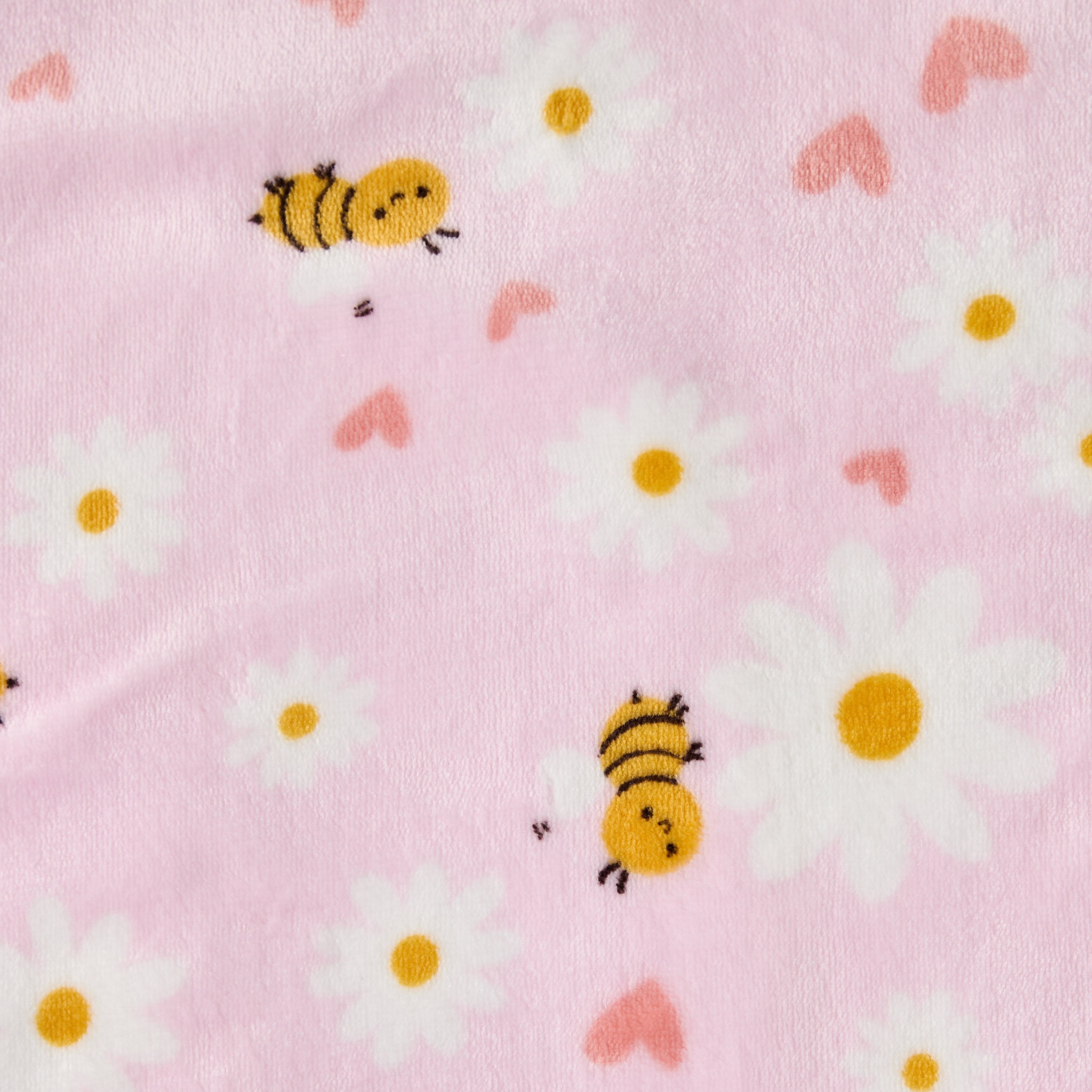 Juniors Raschel and Security Blanket with Floral Applique, 75x100 cm