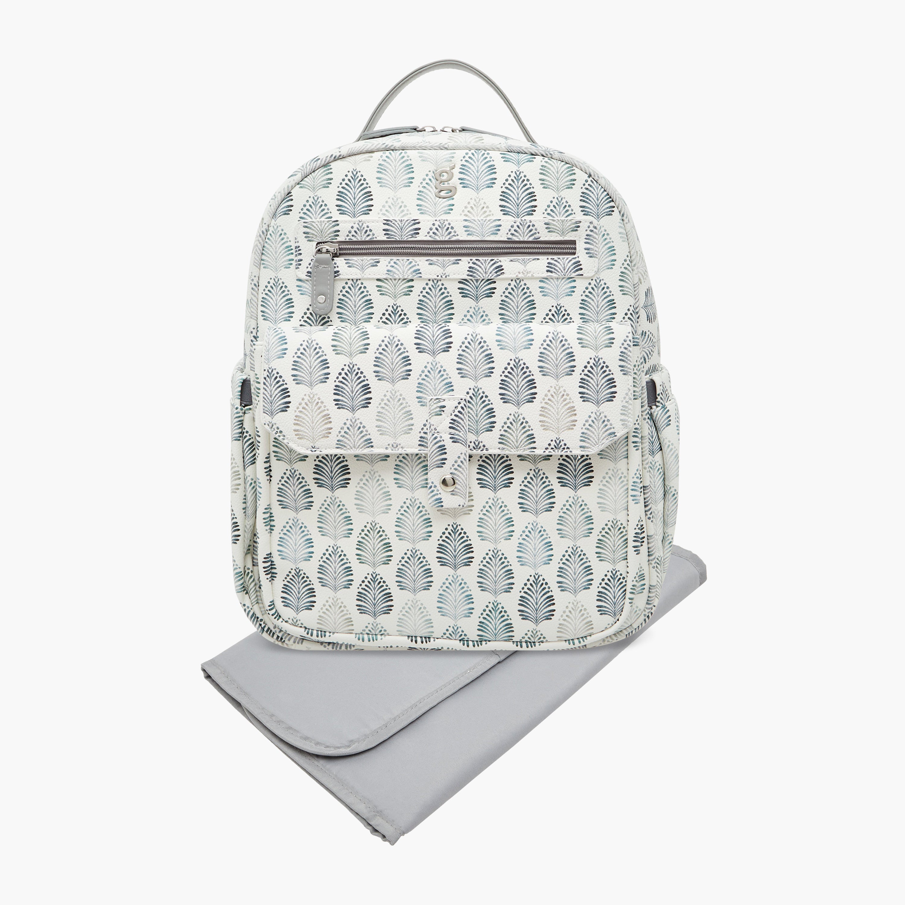 Giggles Ikkat Print Diaper Backpack with Changing Mat