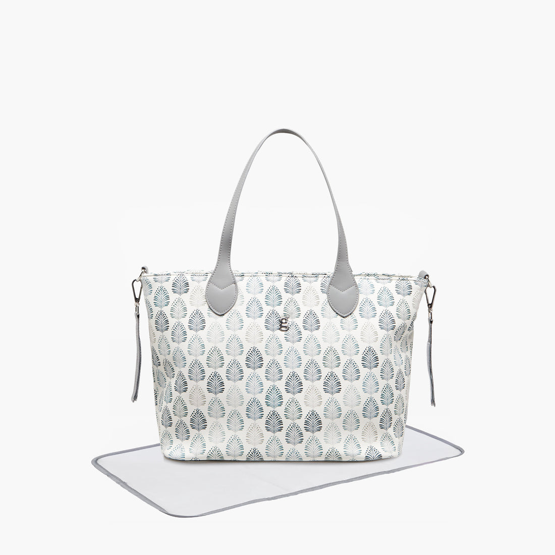 Giggles Printed Diaper Bag with Zip Closure - Grey