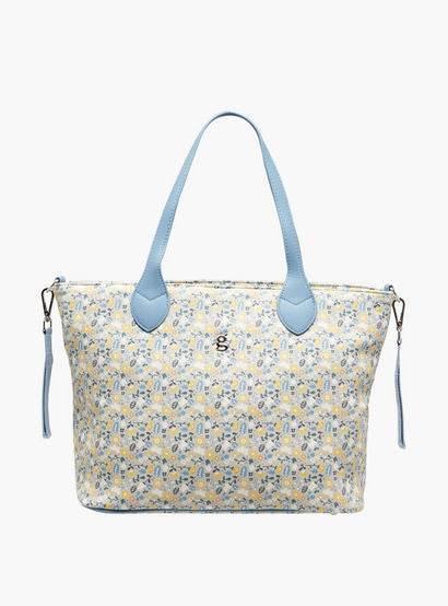 Giggles Floral Print Diaper Bag with Changing Mat-baby-gear-diaperbags-image-1