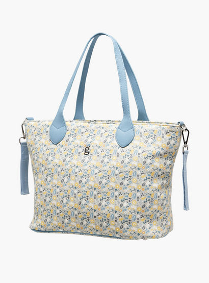 Giggles Floral Print Diaper Bag with Changing Mat-baby-gear-diaperbags-image-5