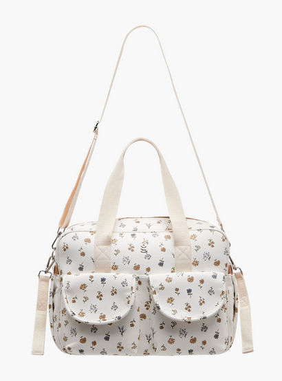 Giggles Floral Print Diaper Bag with Changing Mat-baby-gear-diaperbags-image-4