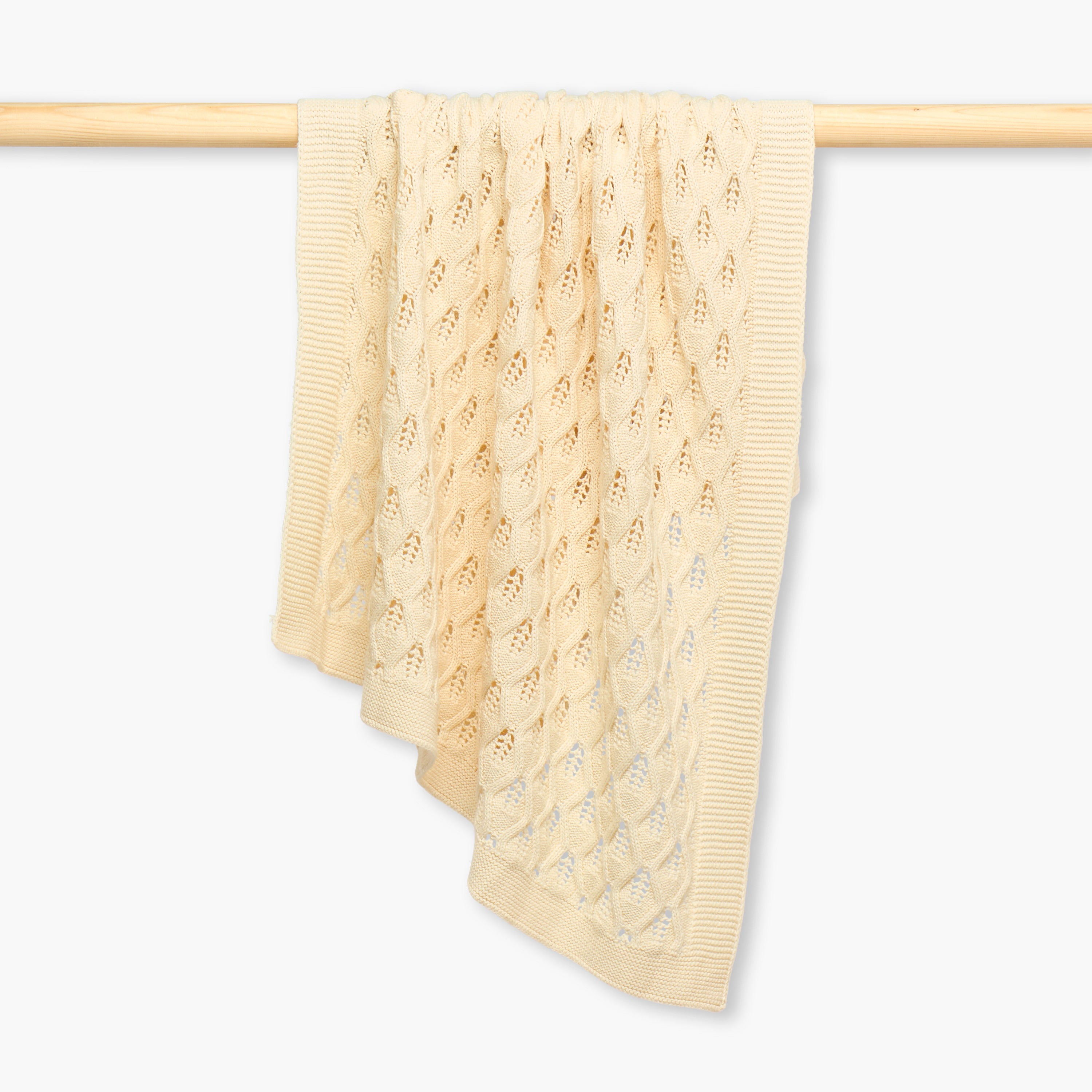 Giggles Receiving Blanket with Knitted Texture, 100x80 cm
