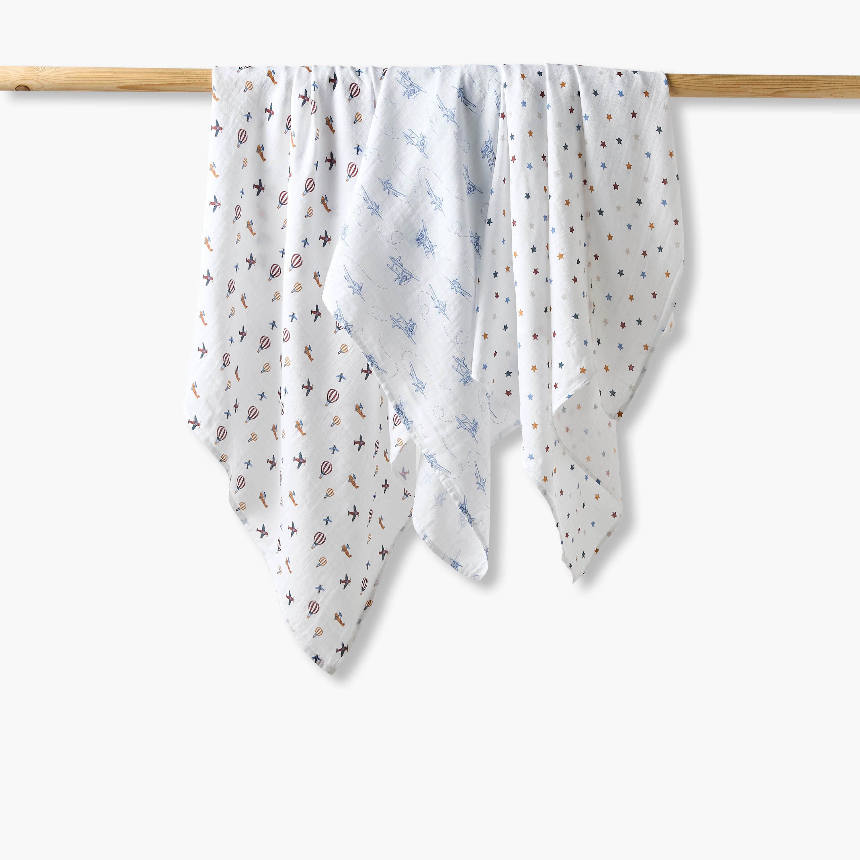 Pack of 3 Juniors Receiving Blanket with Print, 100x100 cm