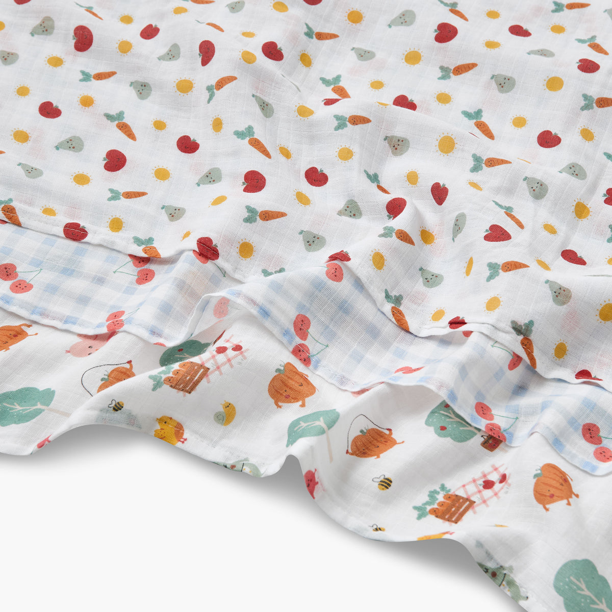 Pack of 3 Juniors Receiving Blanket with Print, 100x100 cm