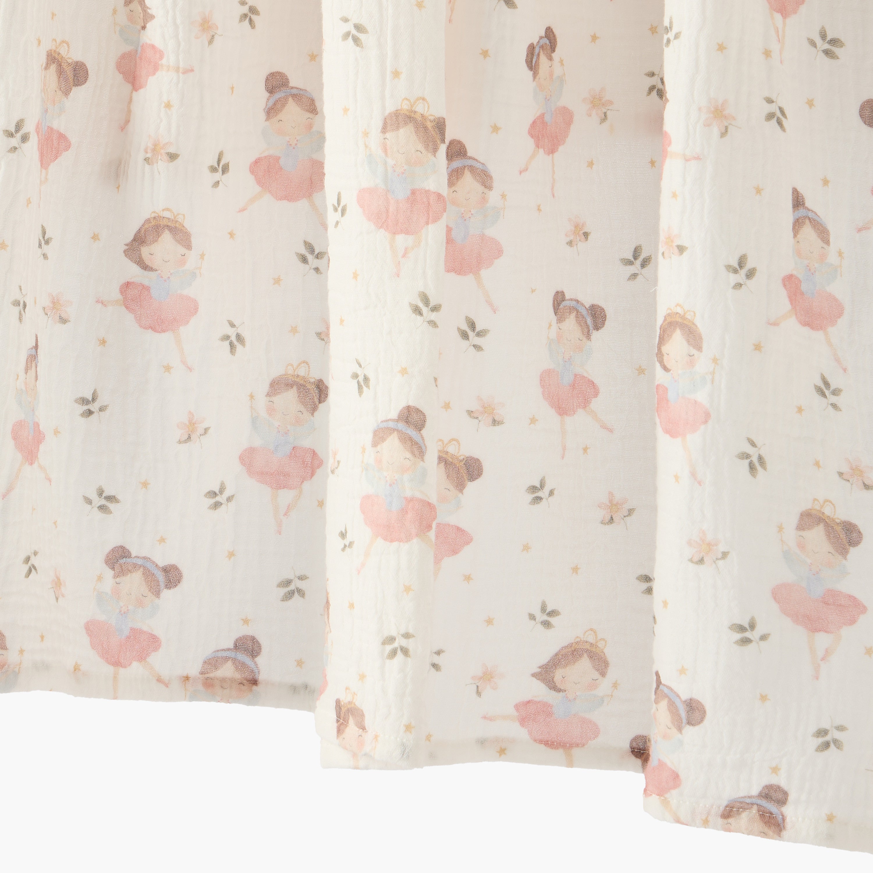 Juniors Baby Swaddle with Ballerina Print, 100x100 cm