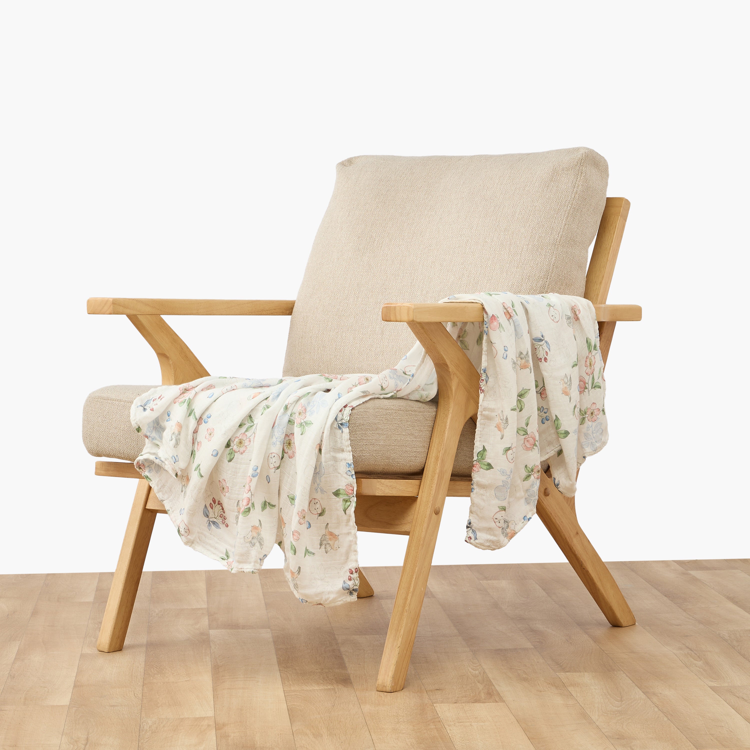 Pack of 3 Juniors Baby Swaddle with Print, 120x120 cm