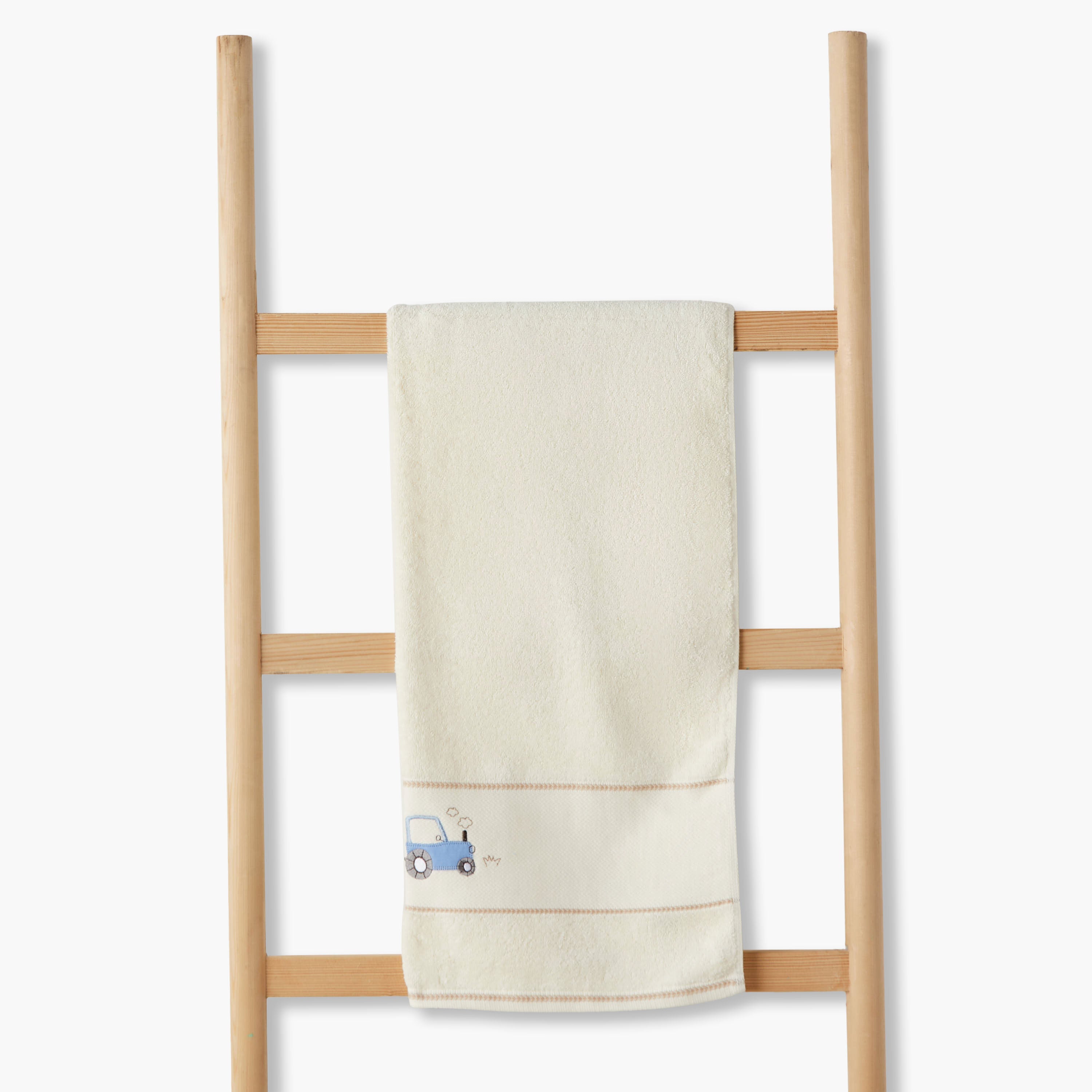 Juniors 120x60 Baby Towel with Farmhouse Embroidery - Baby