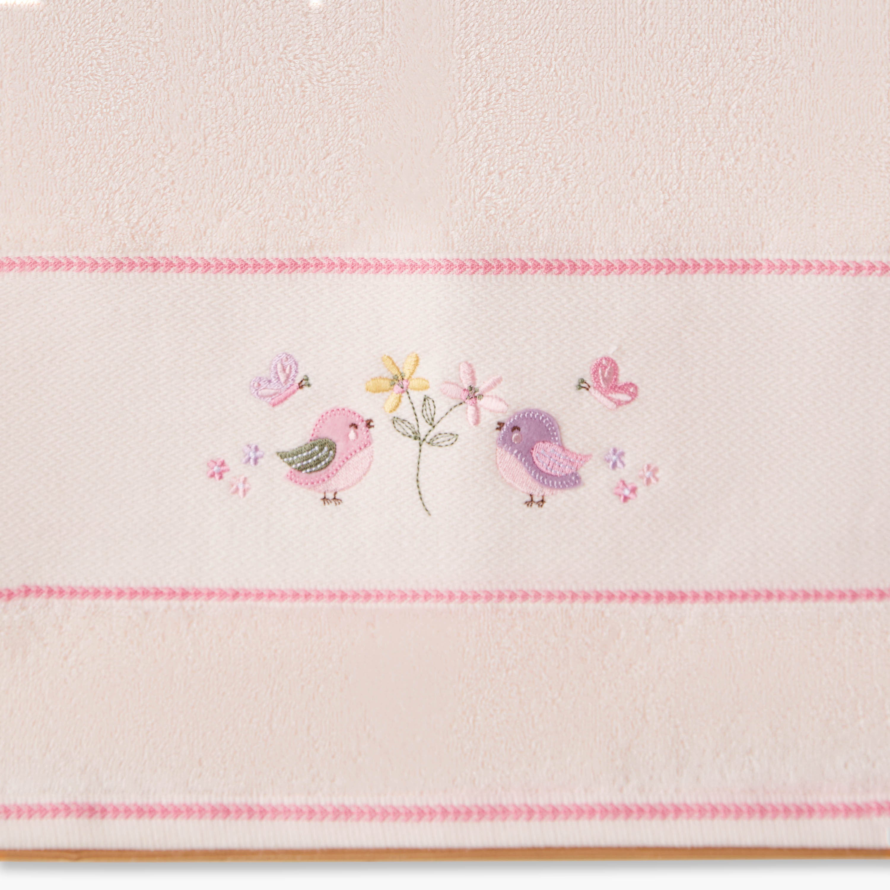 Juniors 60x120 cm Baby Towel with Bird Embroidery