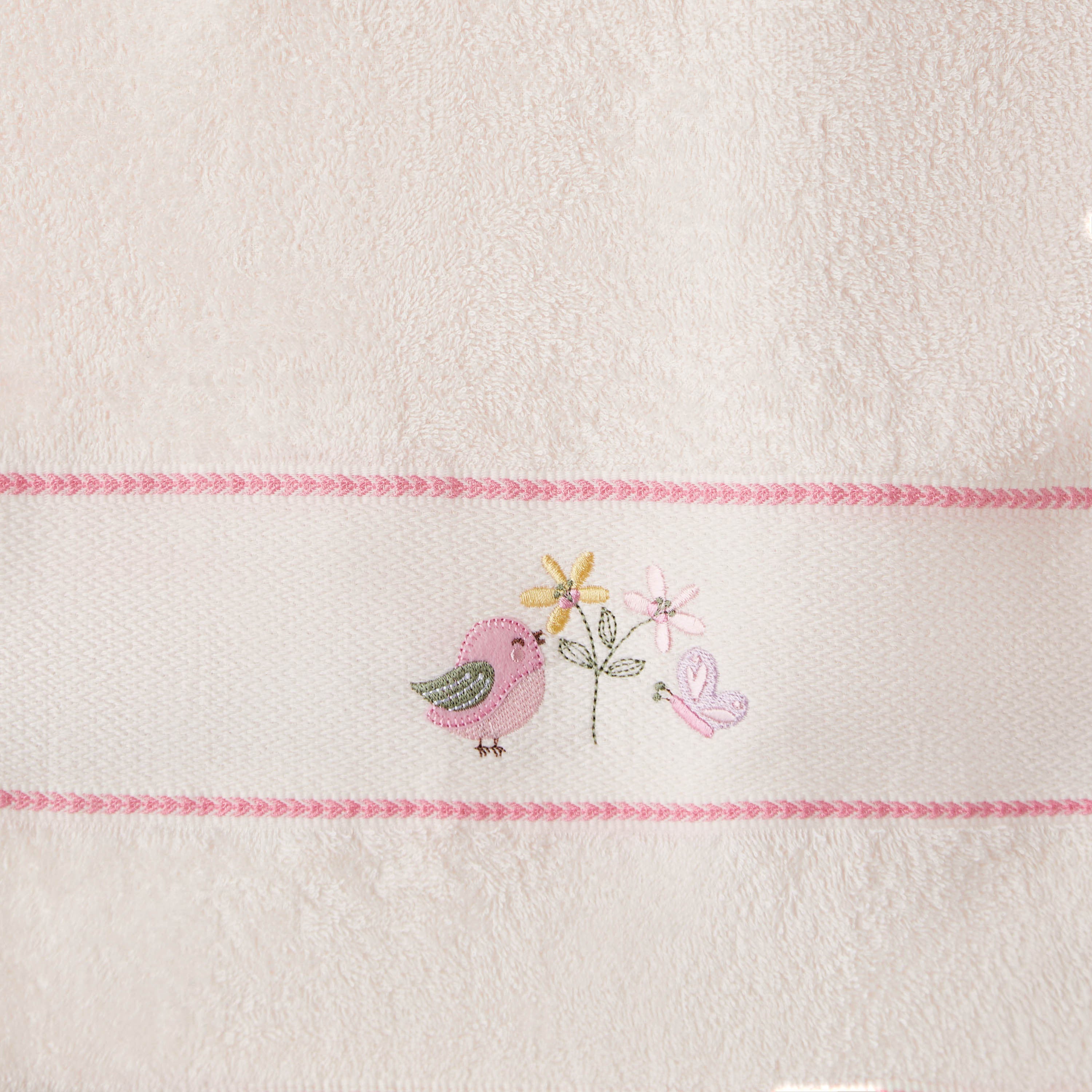 Juniors 38x76 cm Baby Towel with Bird Embroidery