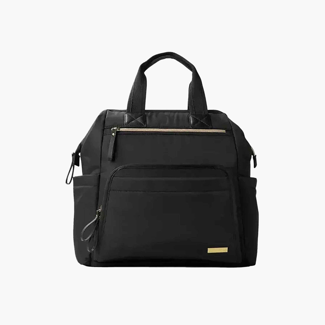 SkipHop Solid Diaper Backpack with Padded Shoulder Straps - Black