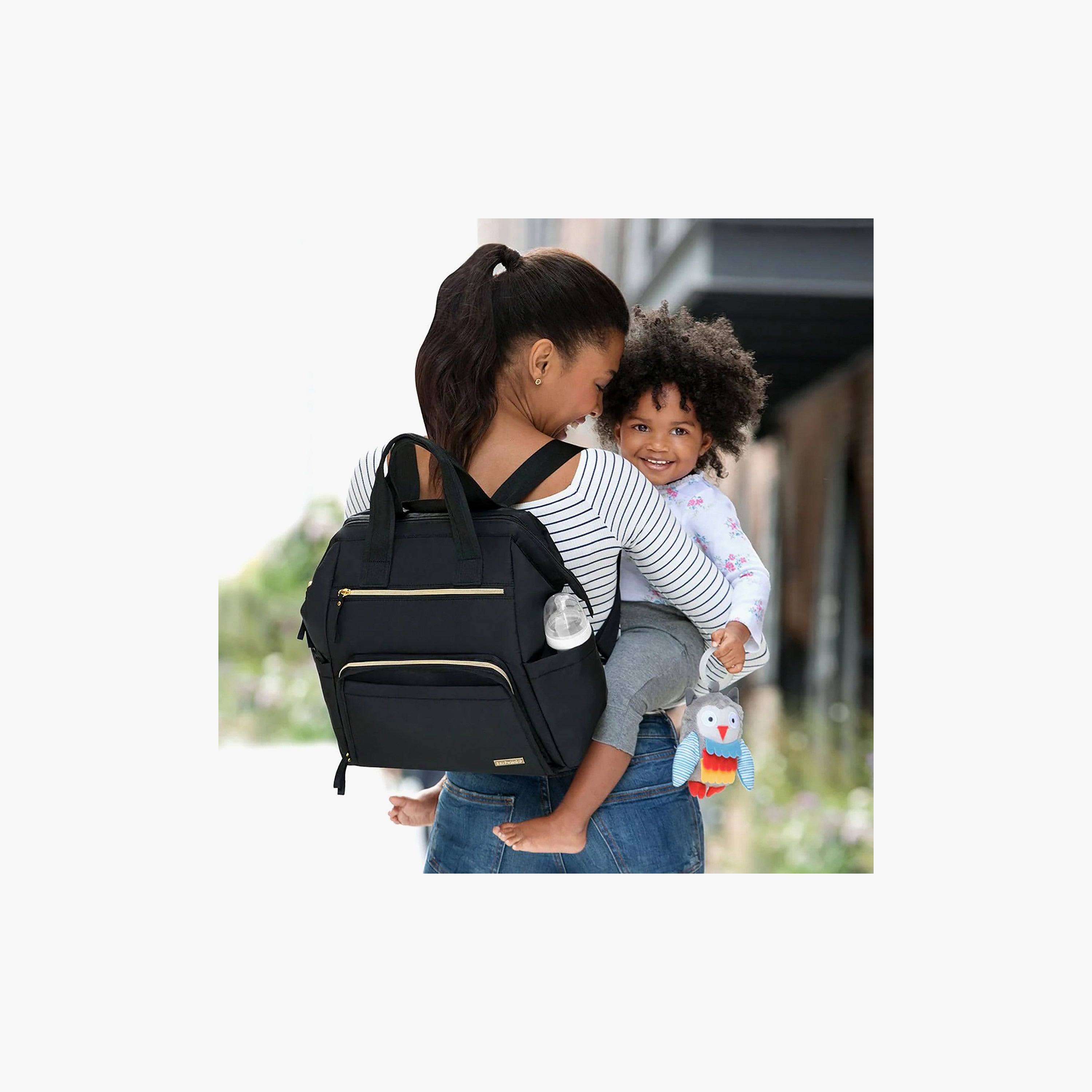 SkipHop Solid Diaper Backpack with Padded Shoulder Straps