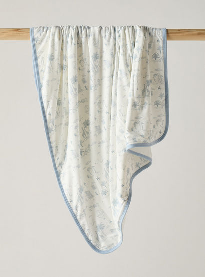 Giggles Velour Safari Print Raschel Blanket-baby-nursery-blanketsandswaddles-blanketsandquilts-image-1