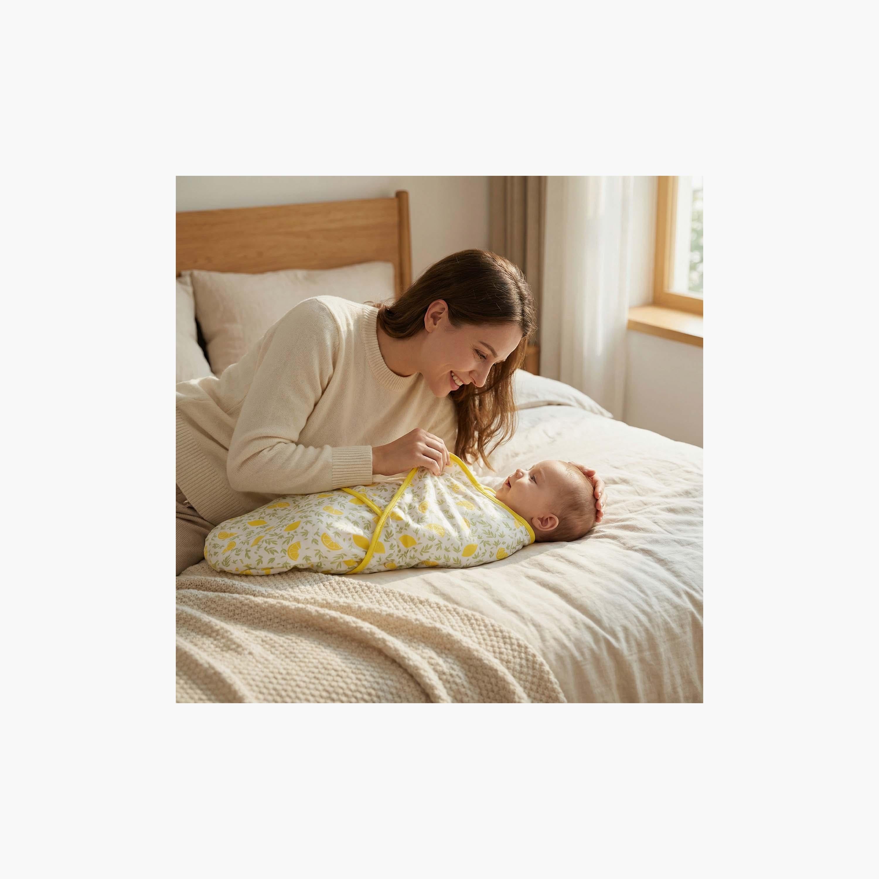 Moon Organic Breathable Swaddle Wrap - Lemon