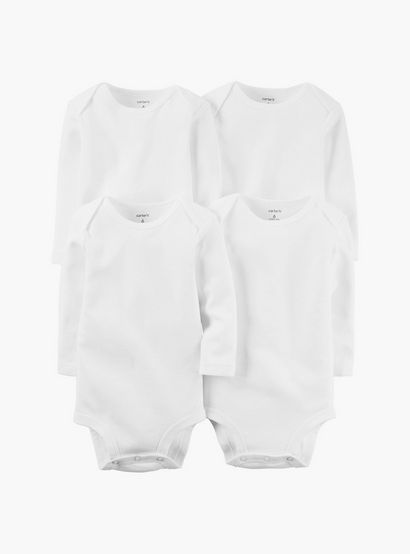 Carters 4-Piece Long-Sleeve Bodysuits-baby-boys-clothing-bodysuits-image-1