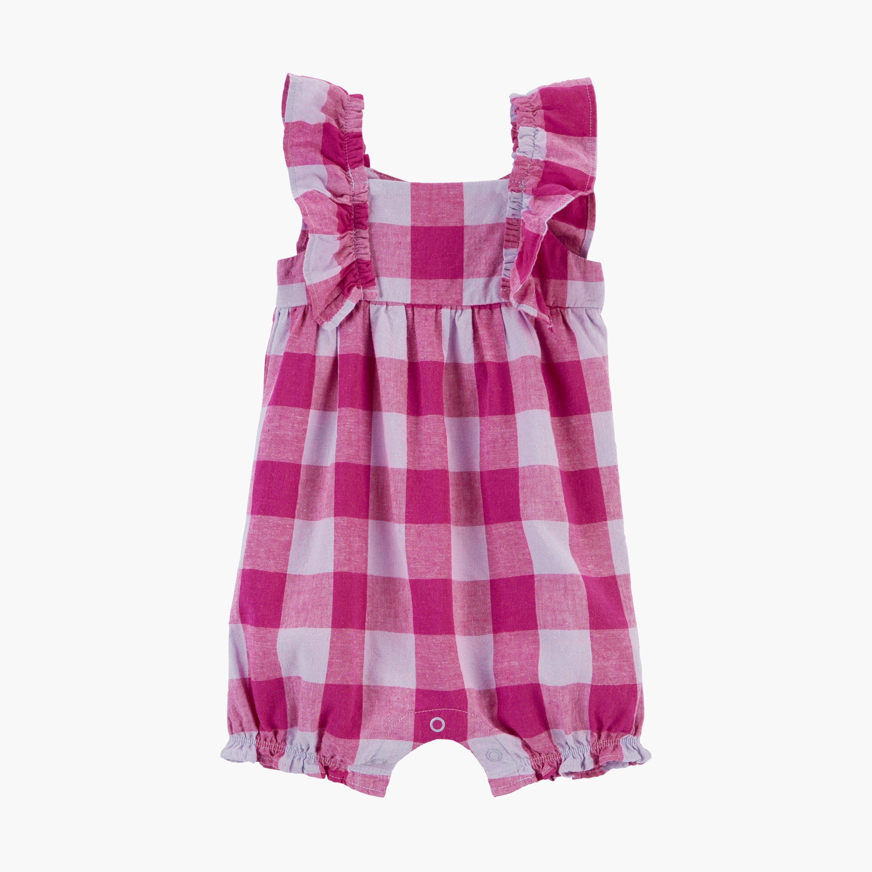 Carters Checked Cap Sleeves Romper