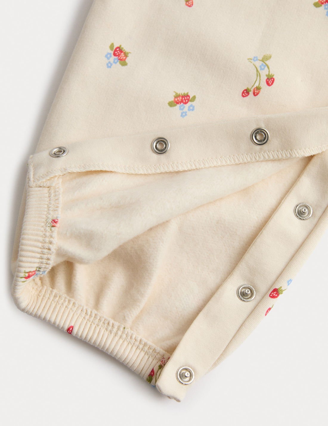 2pc Cotton Strawberry Ditsy Dungarees Outfit (0-3 Yrs)