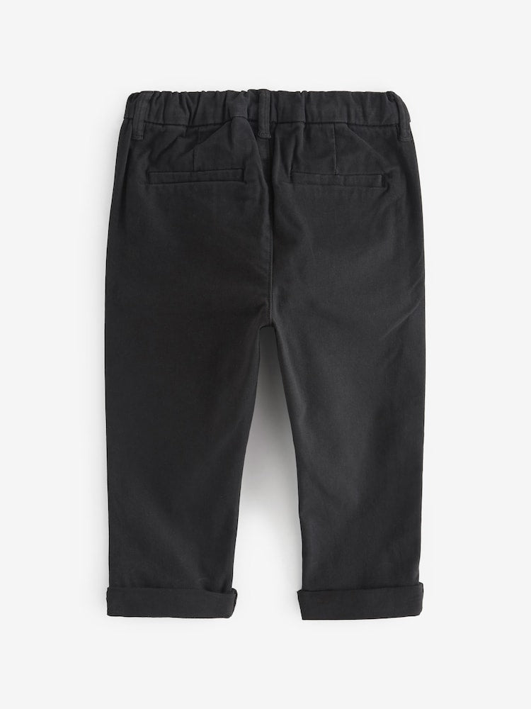 Black Stretch Chino Trousers (3mths-7yrs)