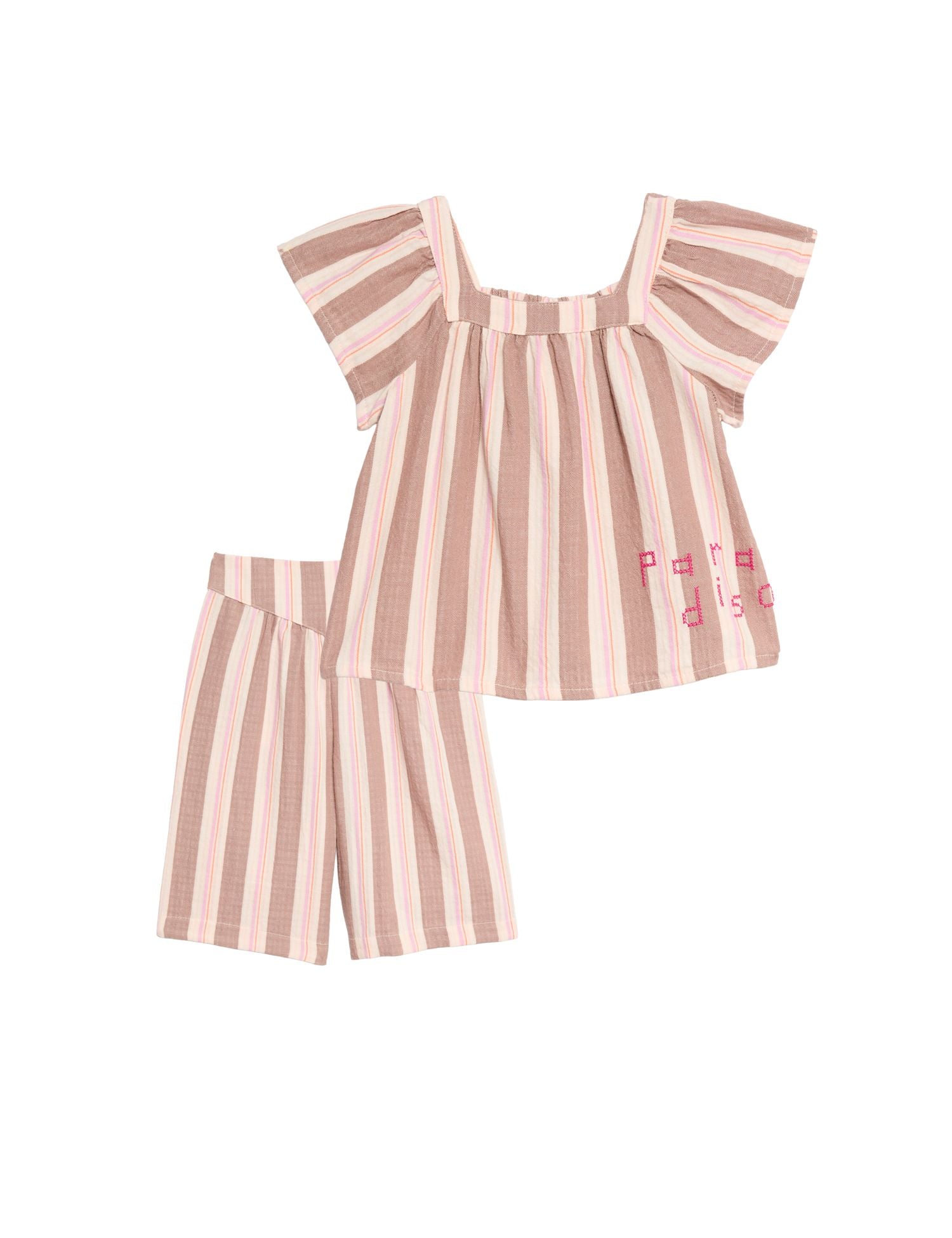 2 Piece Pure Cotton Stripe Outfit (0-5 Yrs)