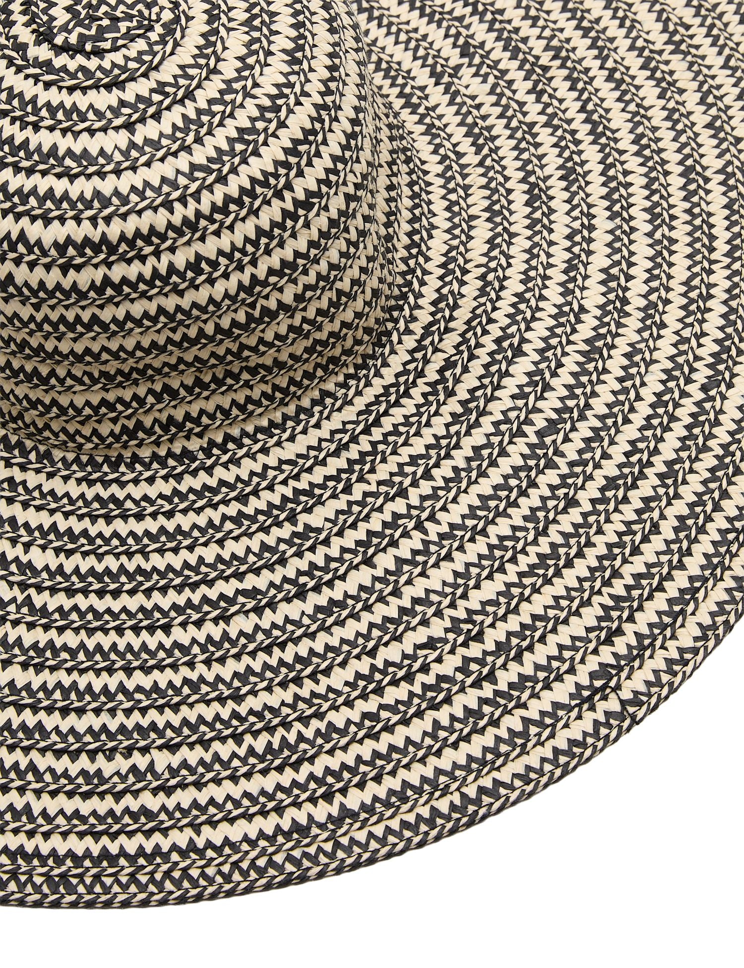 Straw Striped Wide Brim Hat