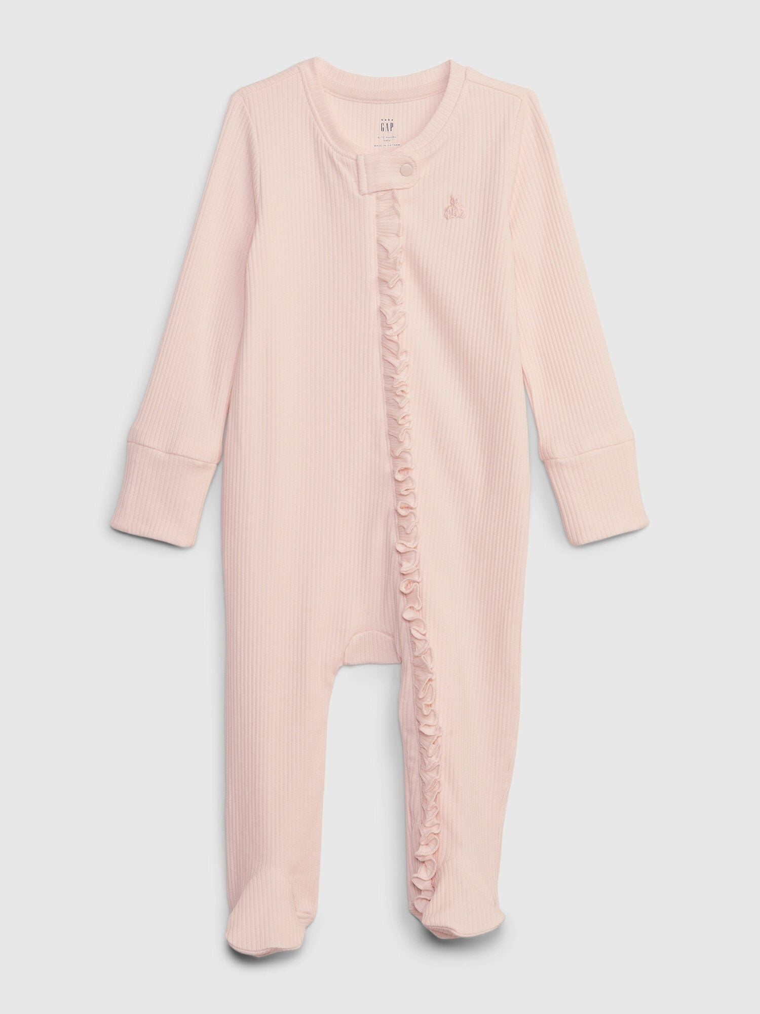Baby First Favorites TinyRib Footed One-Piece - BARELY PINK / 0-3M